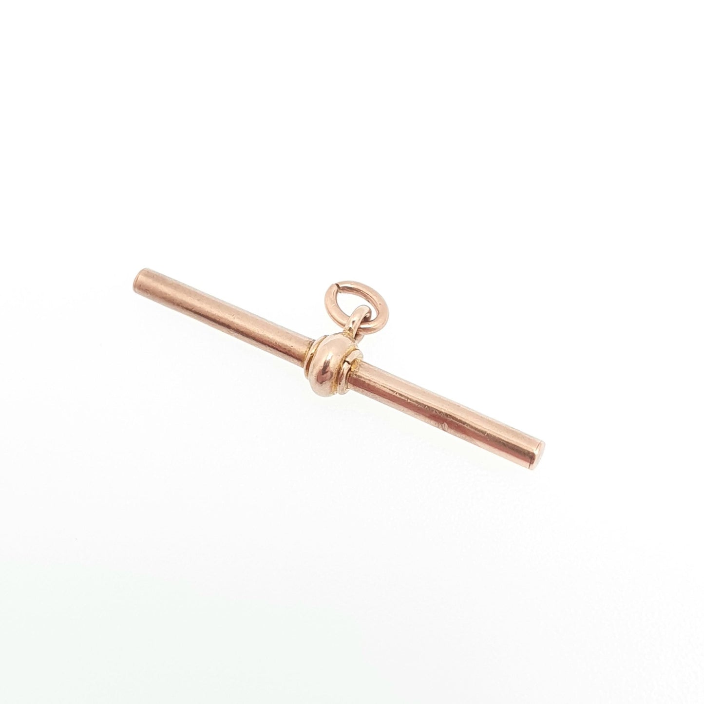 Antique Victorian 9ct Rose Gold T Bar Pendant Fob Necklace Solid 375 9k 9 Carat Large Hallmark Albert Chain Jewelry Jewellery Mens Womens