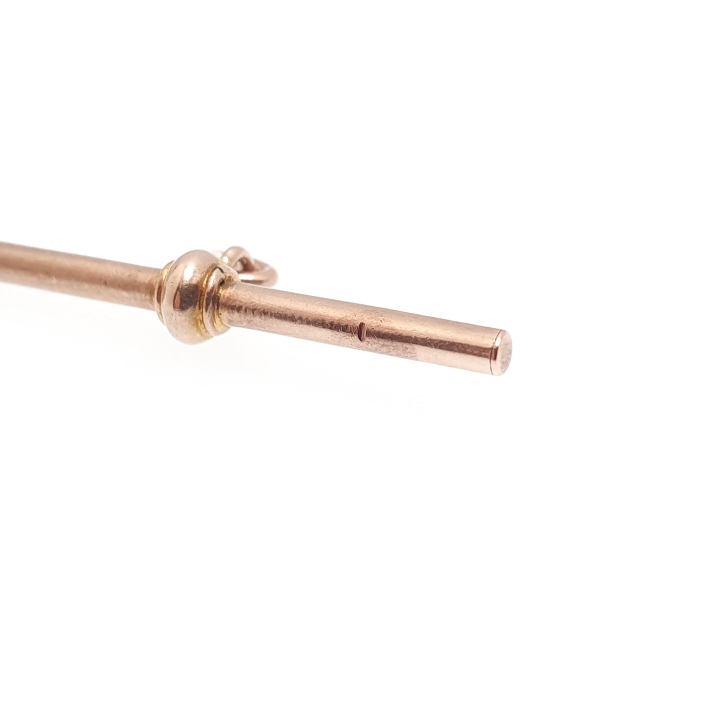 Antique Victorian 9ct Rose Gold T Bar Pendant Fob Necklace Solid 375 9k 9 Carat Large Hallmark Albert Chain Jewelry Jewellery Mens Womens