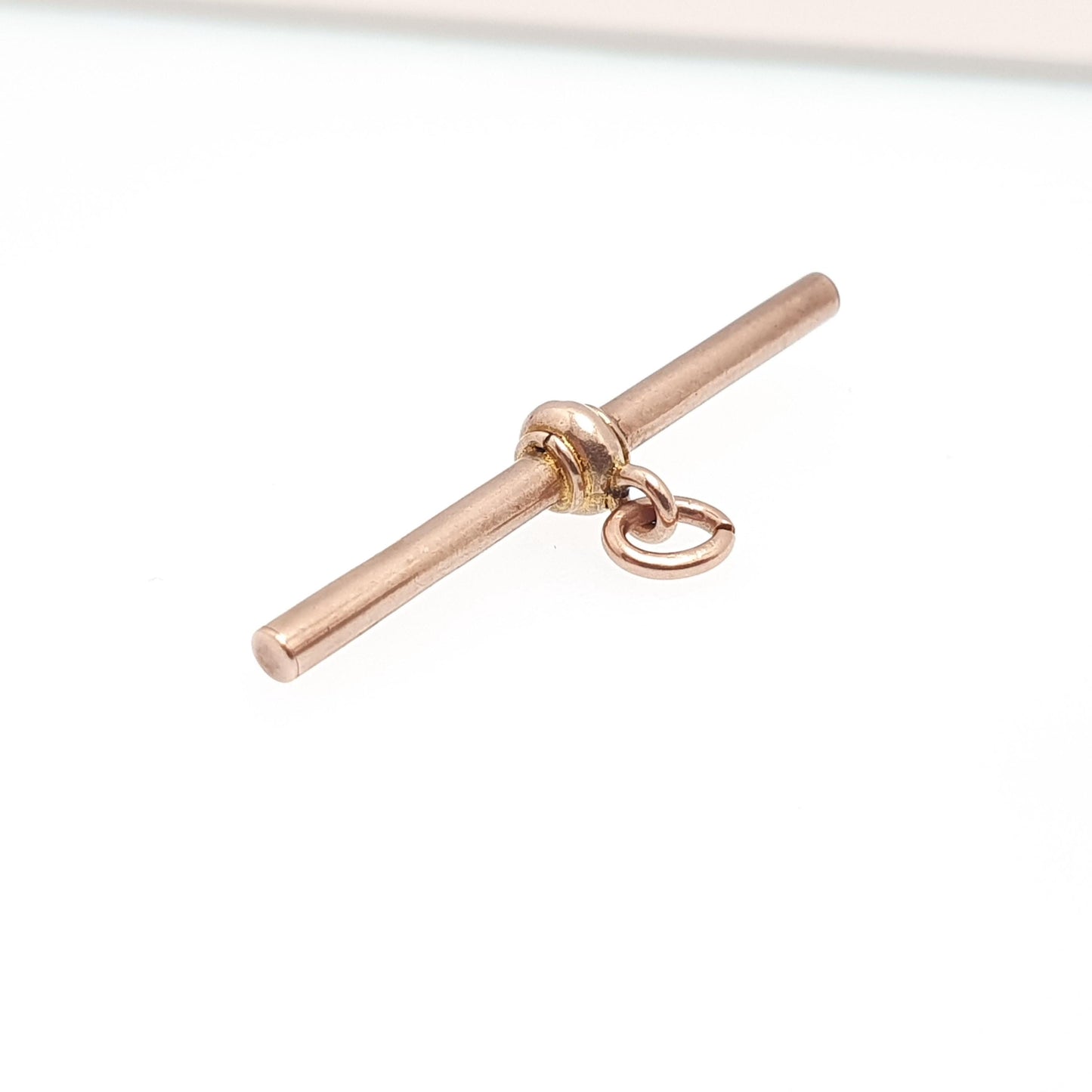 Antique Victorian 9ct Rose Gold T Bar Pendant Fob Necklace Solid 375 9k 9 Carat Large Hallmark Albert Chain Jewelry Jewellery Mens Womens