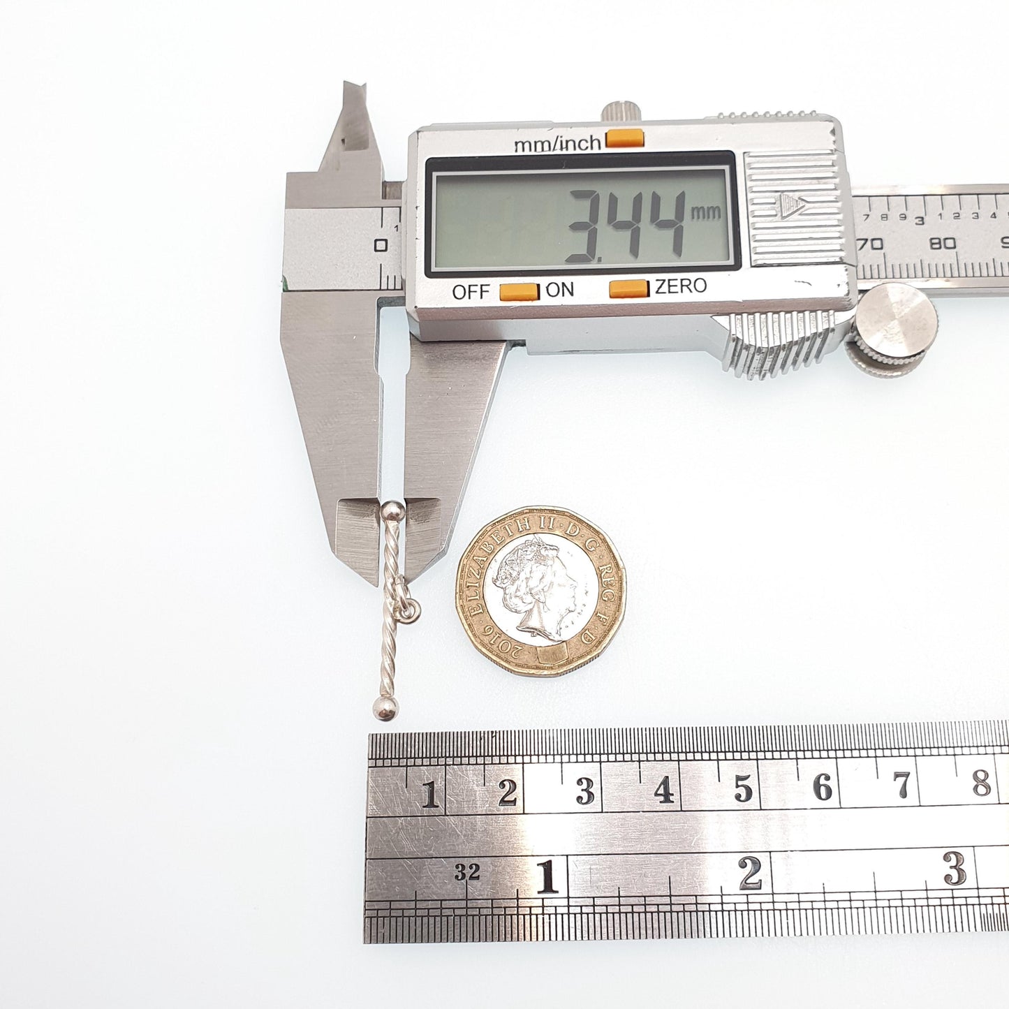 Antique Solid Silver T Bar Pendant Fob Victorian Necklace Albertina Chain Pocket Watch Charm 1800s Plain Vintage Womens Jewelry Jewellery
