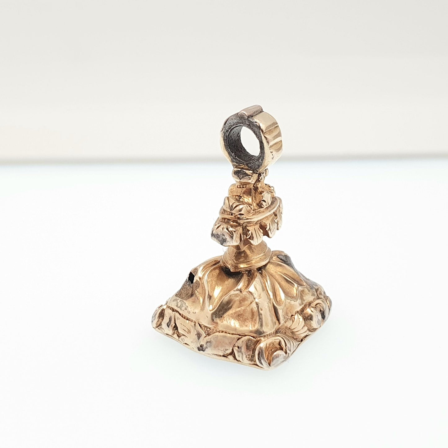 Antique 9ct Gold Bloodstone Shield Fob Pendant Victorian Necklace Large Solid 9k 375 Genuine Gemstone Gift Vintage Womens Jewellery Jewelry
