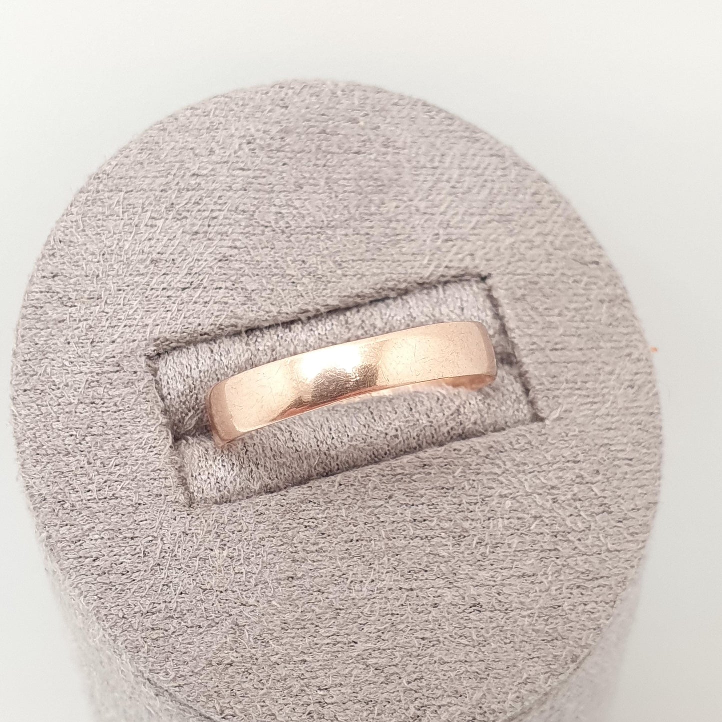 Antique Victorian 9ct Rose Gold Band Ring Wedding 1898 Hallmark Solid 9k 375 Plain Smooth Fine Estate Mens Womens Vintage Jewelry Jewellery