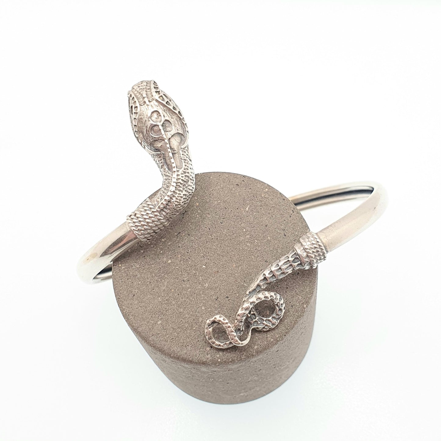 Antique Solid Silver Snake Bangle Bracelet Victorian Bypass Crossover Serpent Fine Estate Rare Vintage Womens Jewellery Jewelry