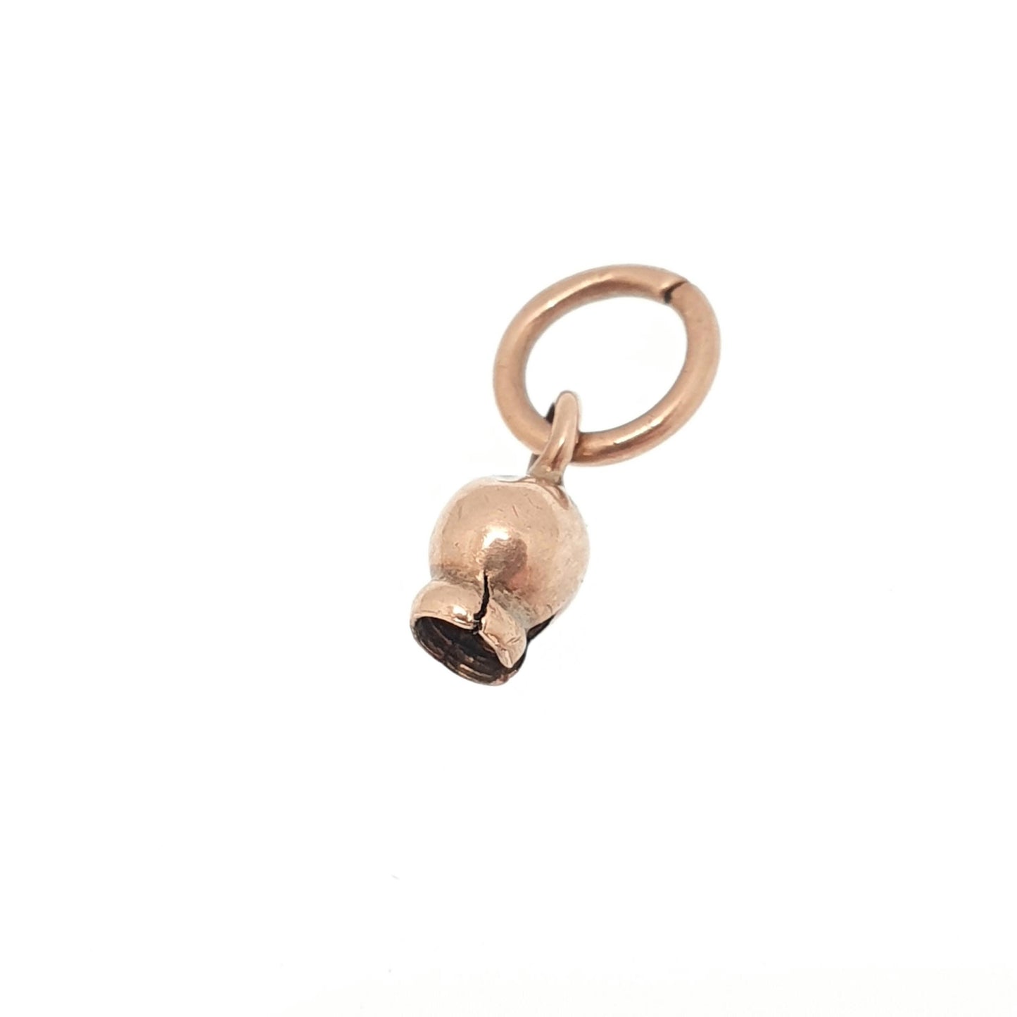 Antique 9ct Rose Gold Locket Pendant Necklace 1912 Hallmark Solid 375 9k Round Plain Vintage Photo Picture Glass Gift Jewelry Jewellery