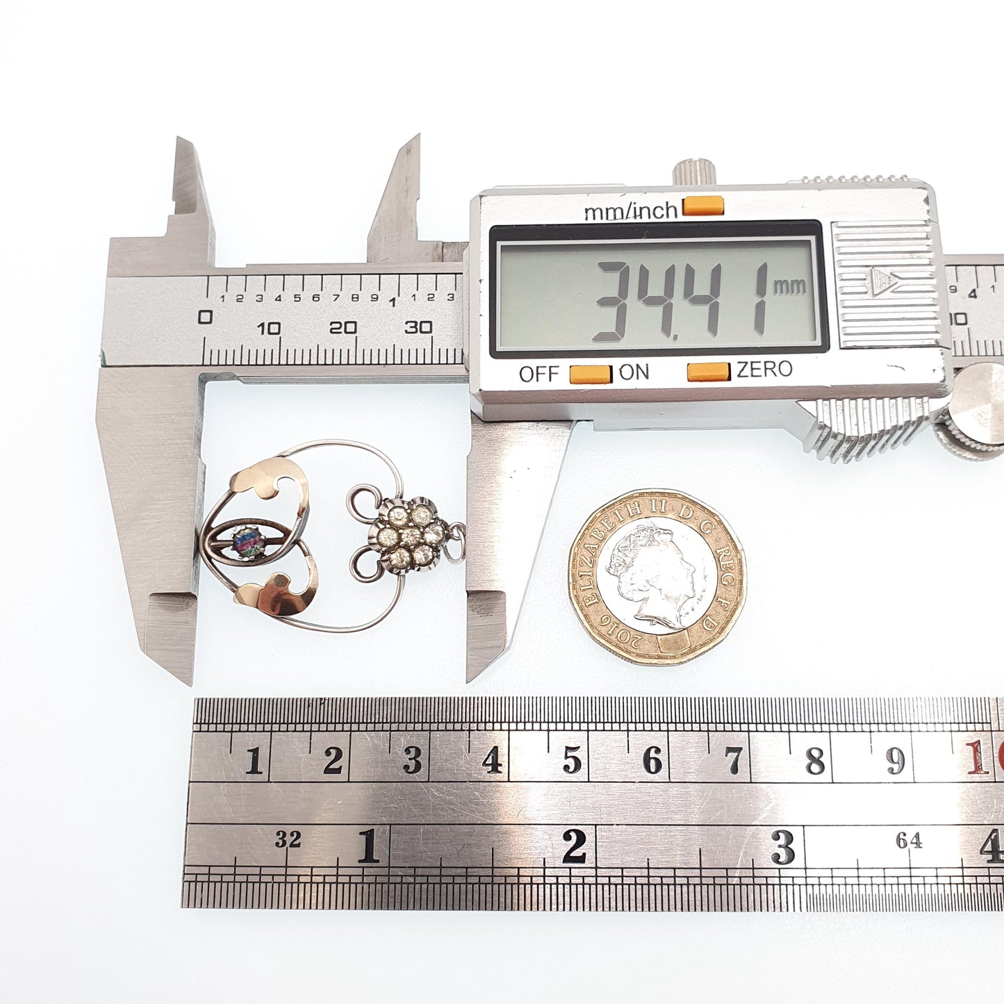 Antique Solid Silver Iris Rainbow Glass Pendant Necklace Diamond Paste Tutti Frutti Genuine Art Deco 1920s Gold Vintage Jewelry Jewelry