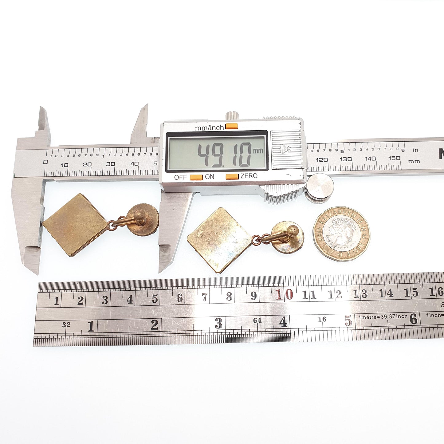 Antique Micro Mosaic Earrings Micromosaic Large Tile Millefiori Gold Gilt Handmade Italian Genuine Screw Back Vintage Jewelry Jewellery