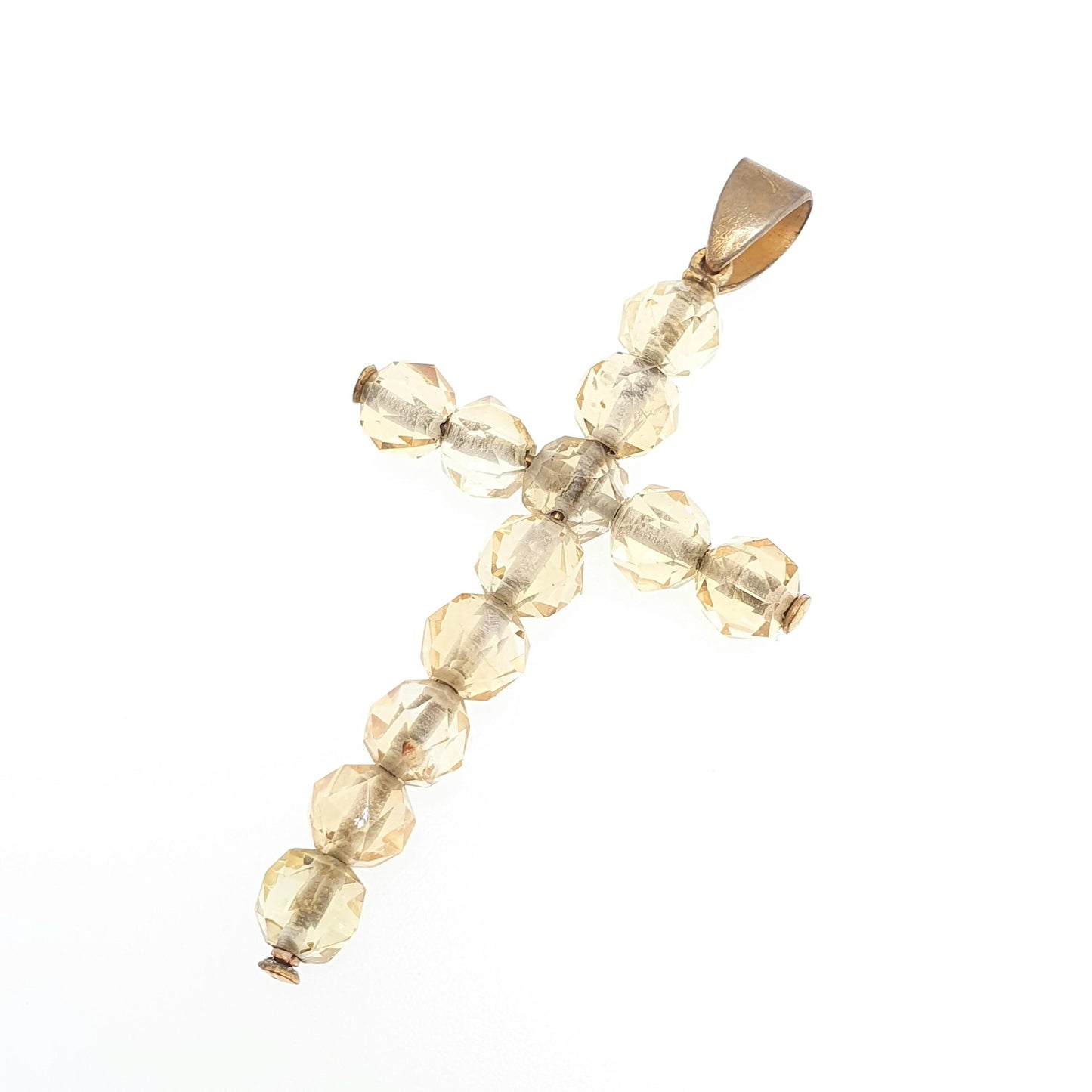 Antique Natural Citrine Crucifix Pendant Victorian Necklace Genuine Gemstone Orange Quartz Gold Gilt Oval Cut Quartz Vintage Mens Womens