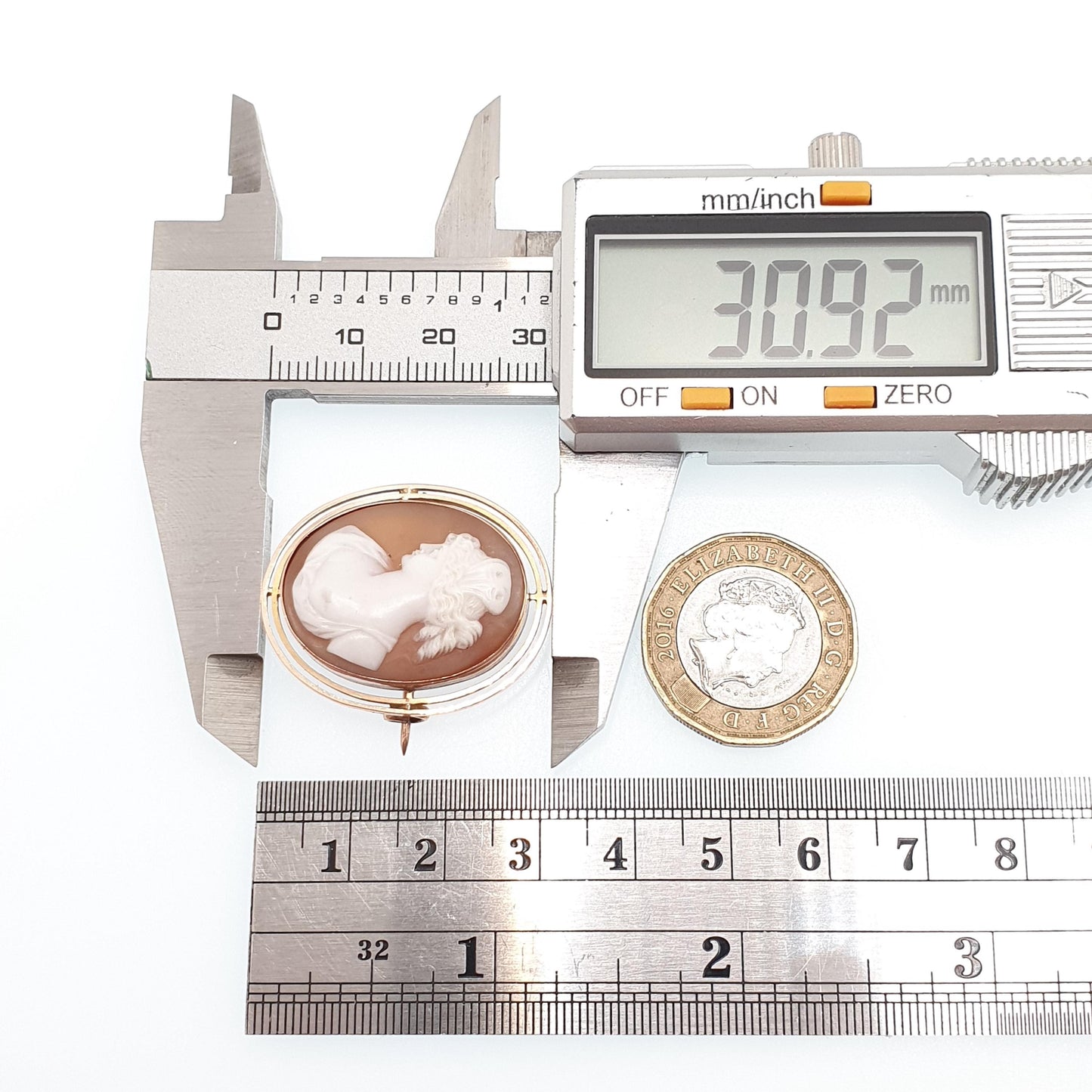 Antique 9ct Gold Cameo Brooch Solid 9k 375 9kt Carnelian Shell Rare Victorian Unique Big Hand Carved Detailed Vintage Jewellery Jewelry