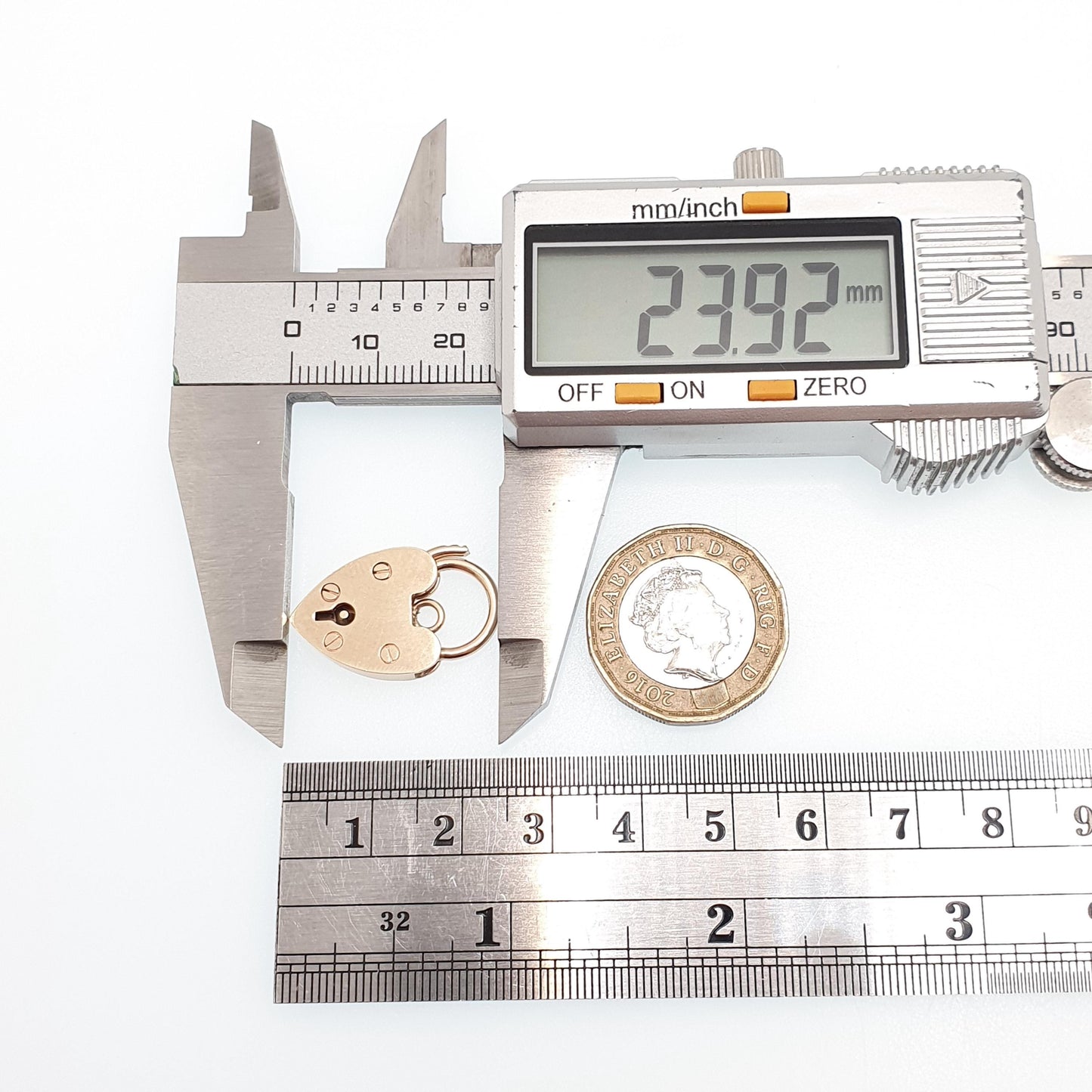 Vintage Solid Gold 9ct 375 Padlock Bracelet Charm Thick Large Necklace Pendant Clasp 1963 Hallmark Lock Big 9k 9kt Jewelry Jewellery