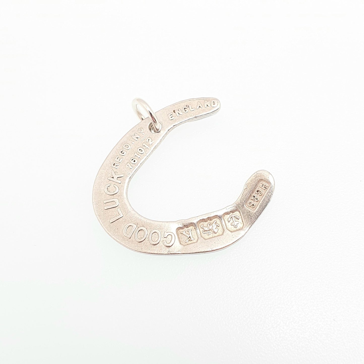 Old Vintage Sterling Silver Horseshoe Necklace Good Luck Pendant 1934 Hallmark Horse Riding Charm Lucky Womens Mens Jewellery Jewelry