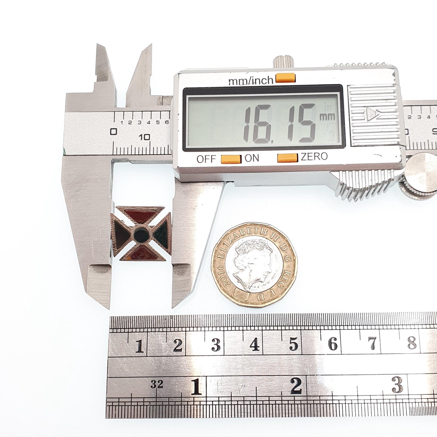 Antique Victorian Solid Silver Maltese Cross Brooch Scottish Bloodstone Jasper Agate Cruciform Crucifix 1800s Womens Jewelry Jewellery