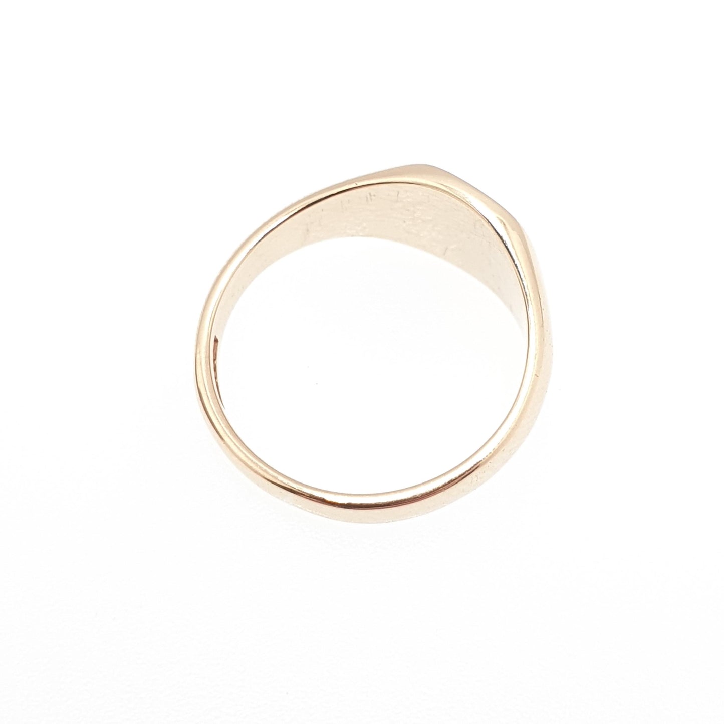 Vintage 9ct Gold Square Signet Ring Solid 9k 375 9kt Plain Smooth Retro Hallmark Chunky Large Big Mens Womens Jewelry Jewellery
