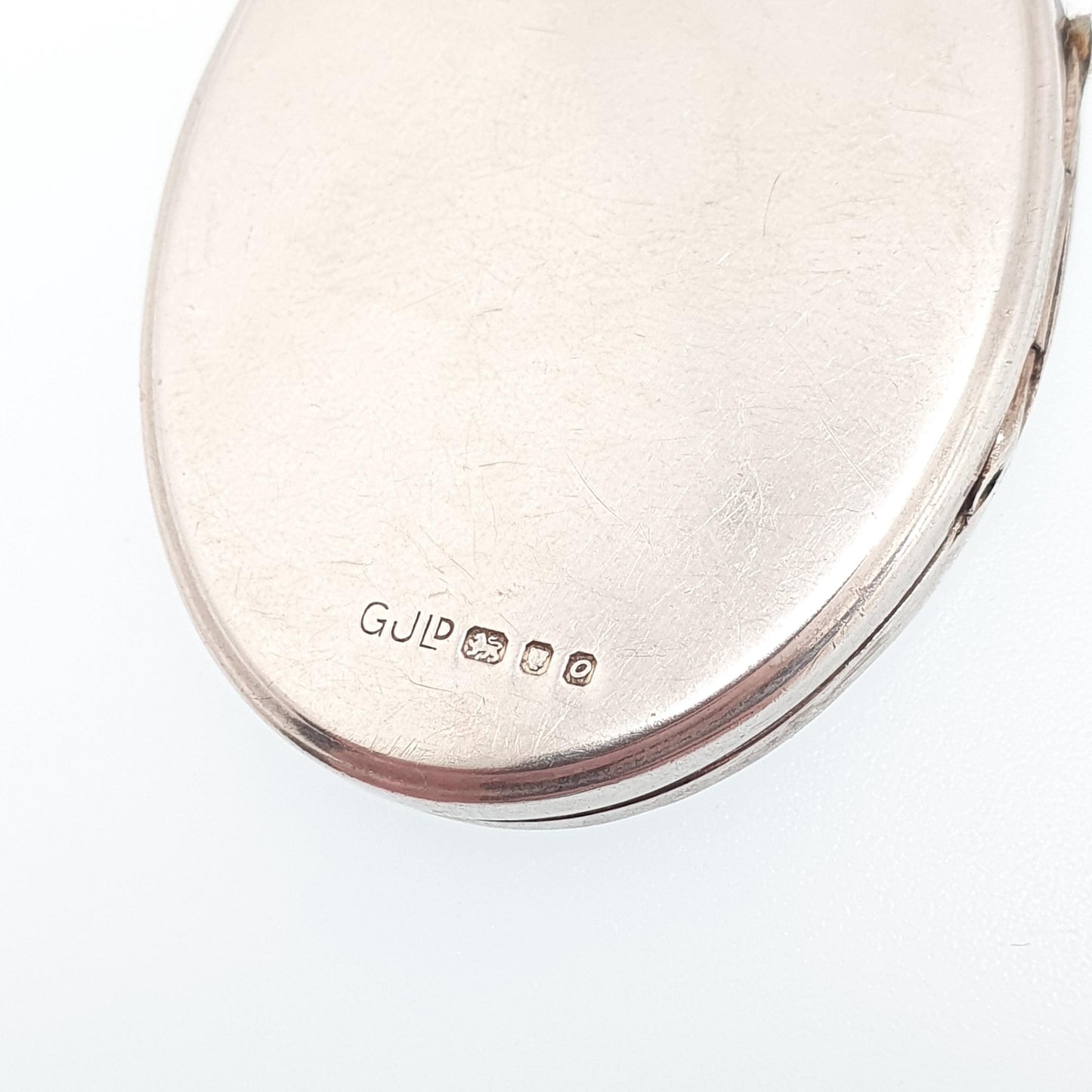 Vintage GEORG JENSEN Sterling Silver Locket Very Large Big 1969 Hallmark Engraved Necklace Pendant Picture Photo Womens Jewelry Jewellery