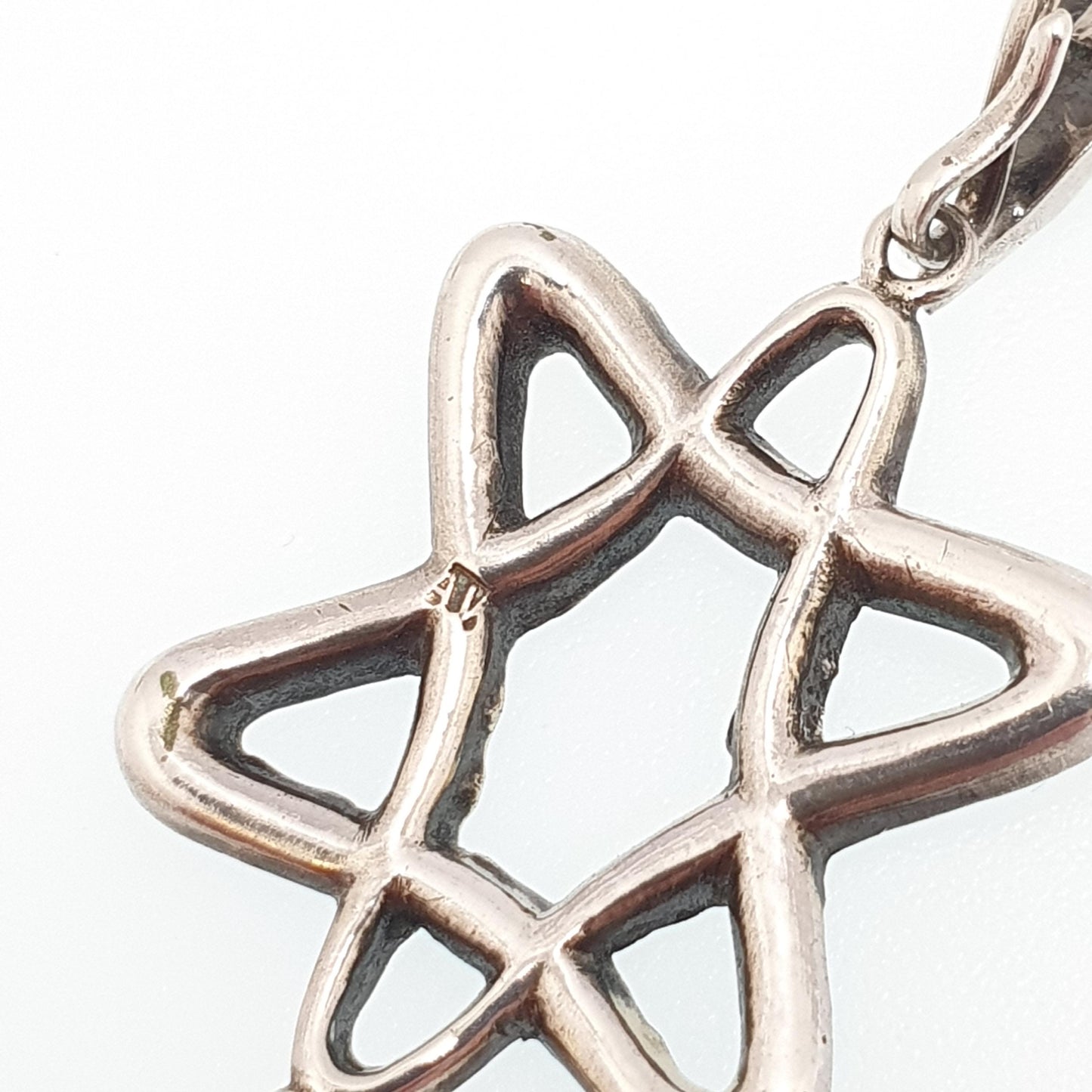 Antique Solid Silver Turquoise Star Pendant Necklace Victorian 6 Point Star Celestial Hanging Drop Natural Gemstone Womens Jewellery Jewelry