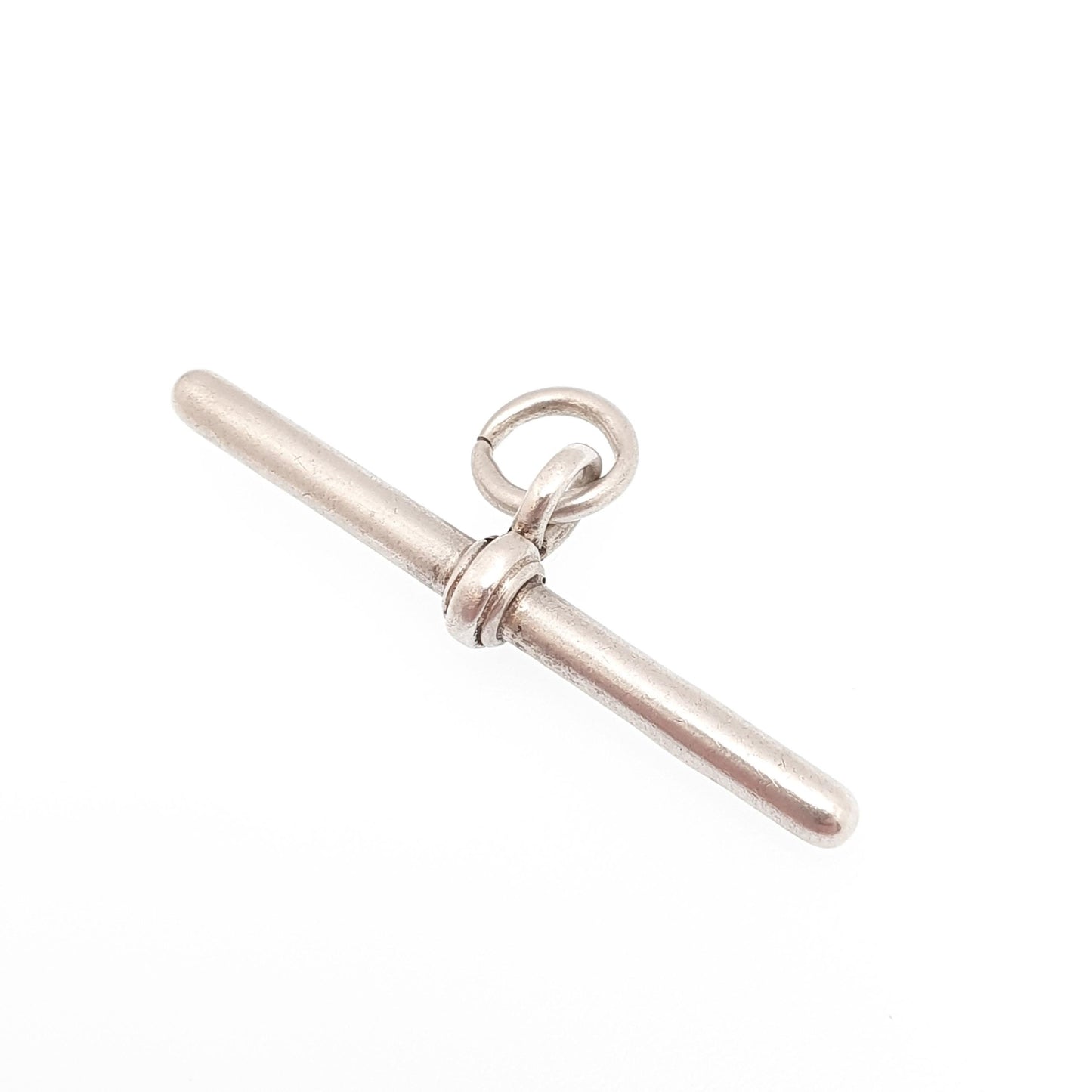 Antique Sterling Silver T Bar Pendant Fob 1903 Hallmark Albert Chain Necklace Pocket Watch Charm 925 Vintage Mens Womens Jewelry Jewellery
