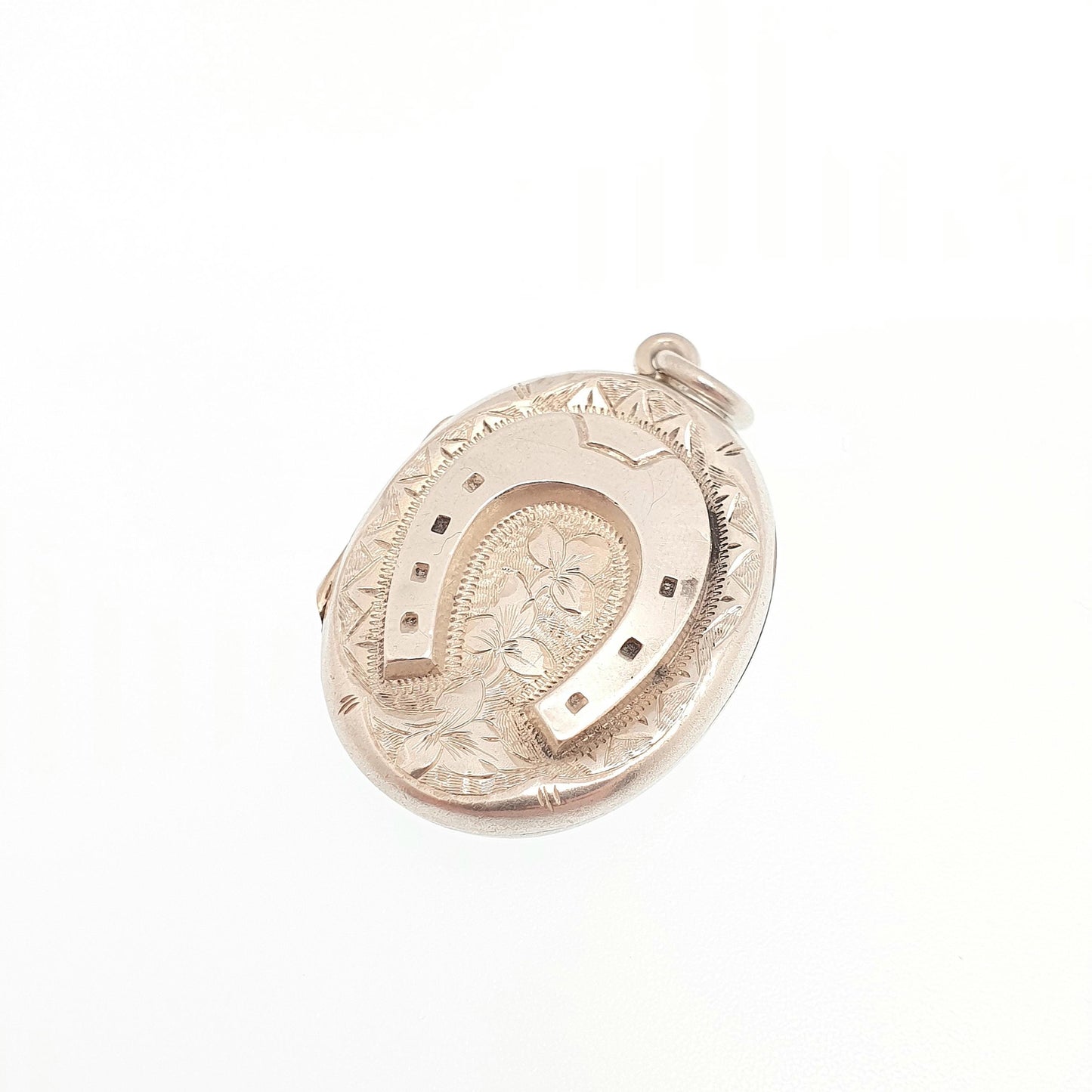 Antique Sterling Silver Horseshoe Locket Necklace Oval Victorian Pendant 1884 Hallmarked Horse Riding Necklace Vintage Jewelry Jewellery