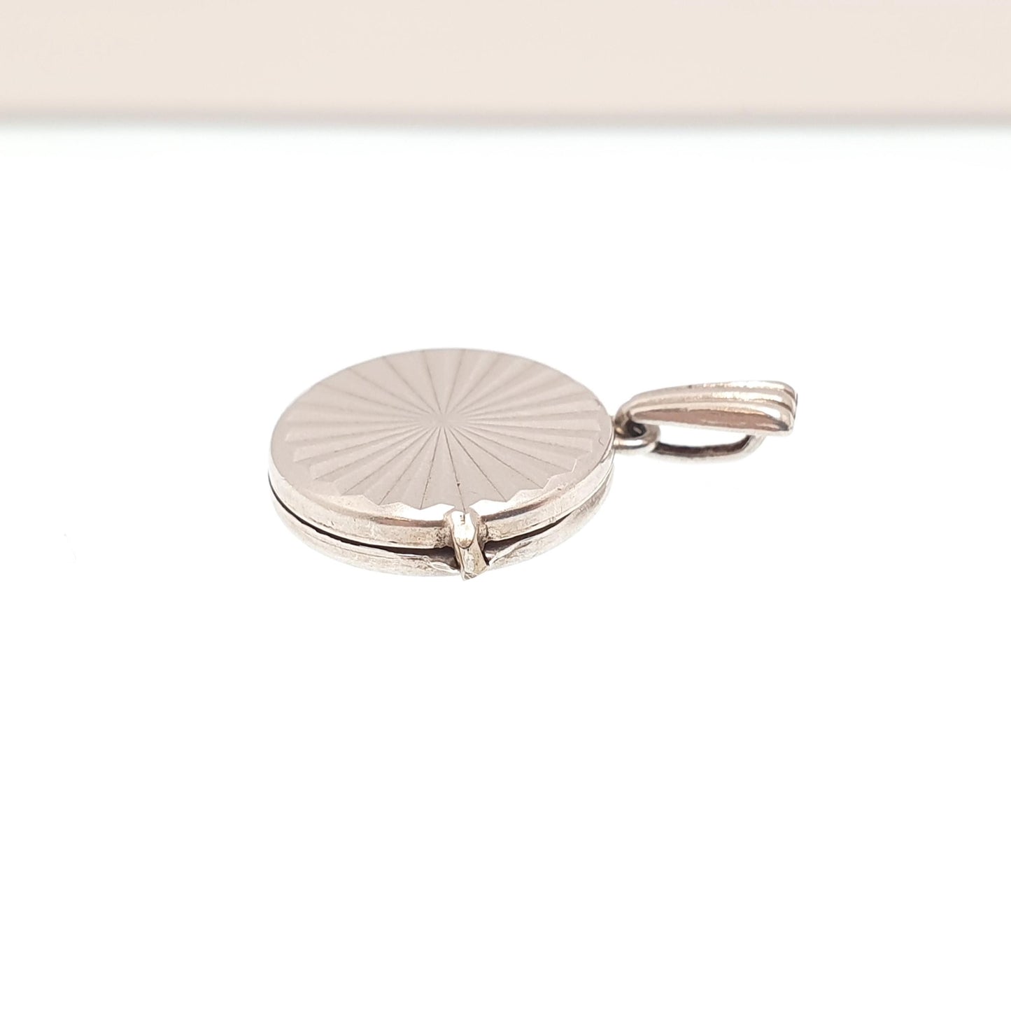 Vintage GEORG JENSEN Sterling Silver Locket Gyroscope Round Circle Necklace Small Pendant Hallmark Cute Picture Photo Jewelry Jewellery