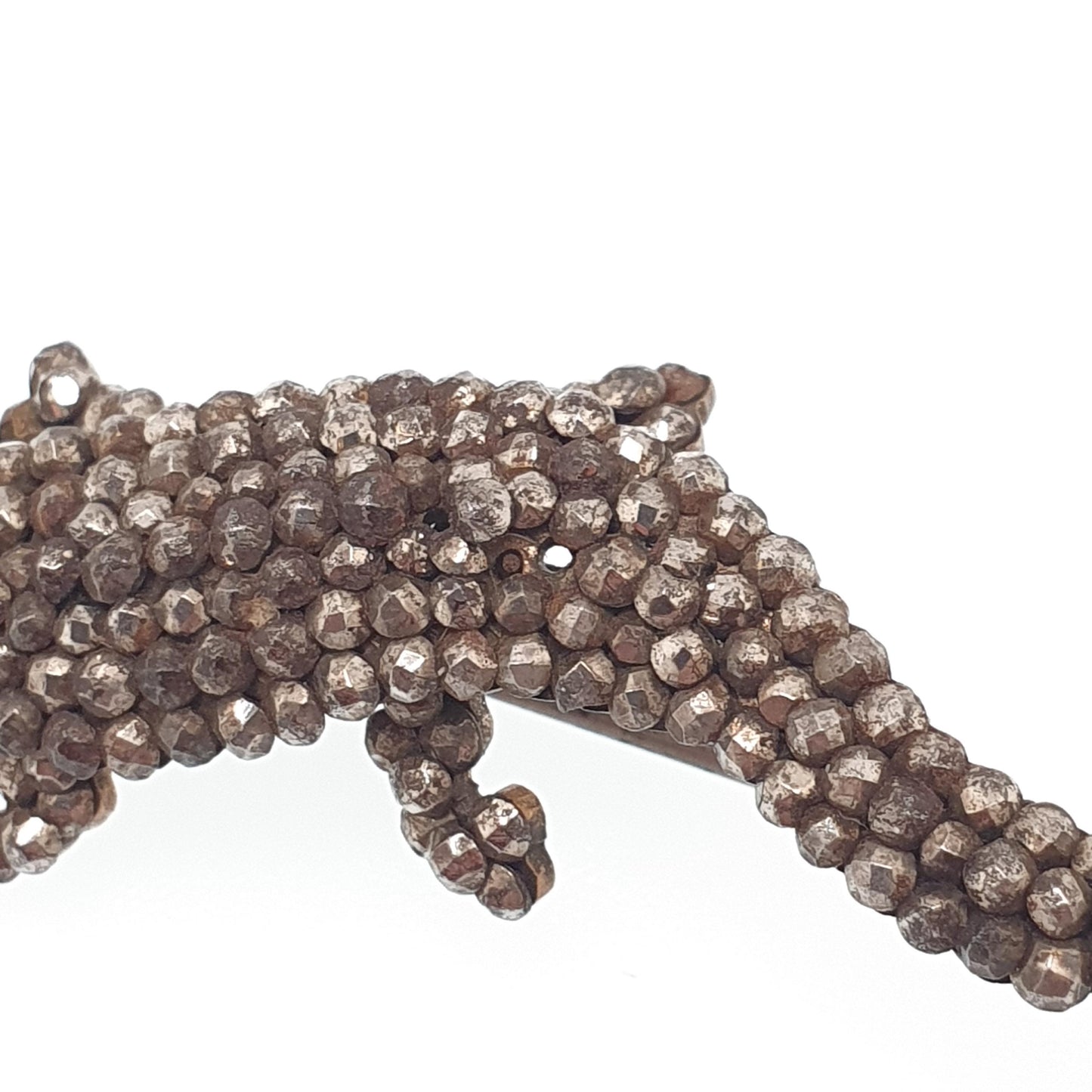 Antique Georgian Steel Cut Lizard Brooch Pin Rare Gecko Early 1800s Pre Victorian Animal Reptile Handmade Artisan Vintage Jewelry Jewellery