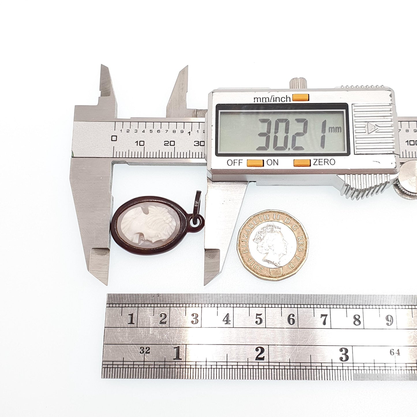 Antique Cameo Necklace Pendant Faux Tortoise Shell Early Plastic Hand Carved Handmade Italian Vintage Womens Jewelry Jewellery