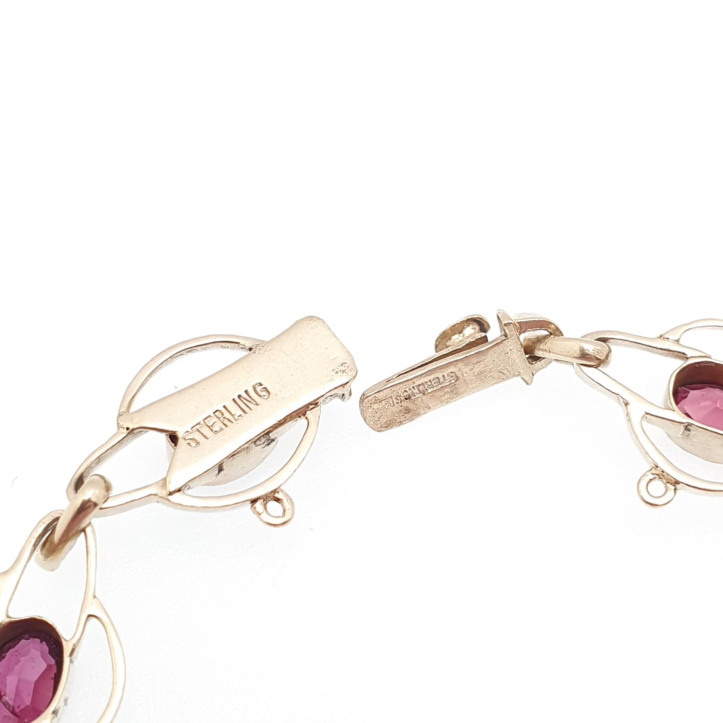 Antique Sterling Silver Gilt Tourmaline Bracelet Edwardian Art Nouveau Gold Vermeil Genuine Gemstone Fine Vintage Jewelry Jewellery Womens