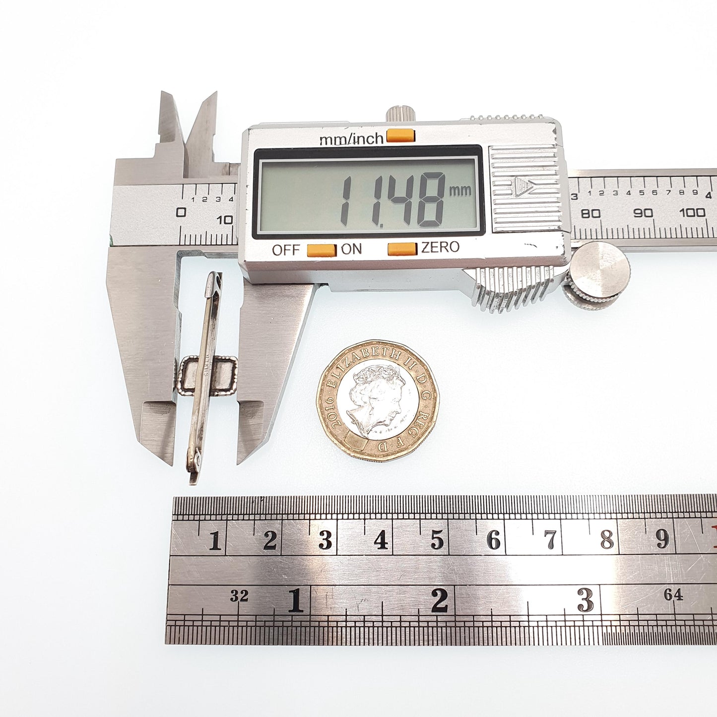 Antique Bird Butterfly Wing Brooch Pin Solid Silver Art Deco Hand Painted Blue Morpho Insect Bug Womens Jewellery Jewelry Old Vintage