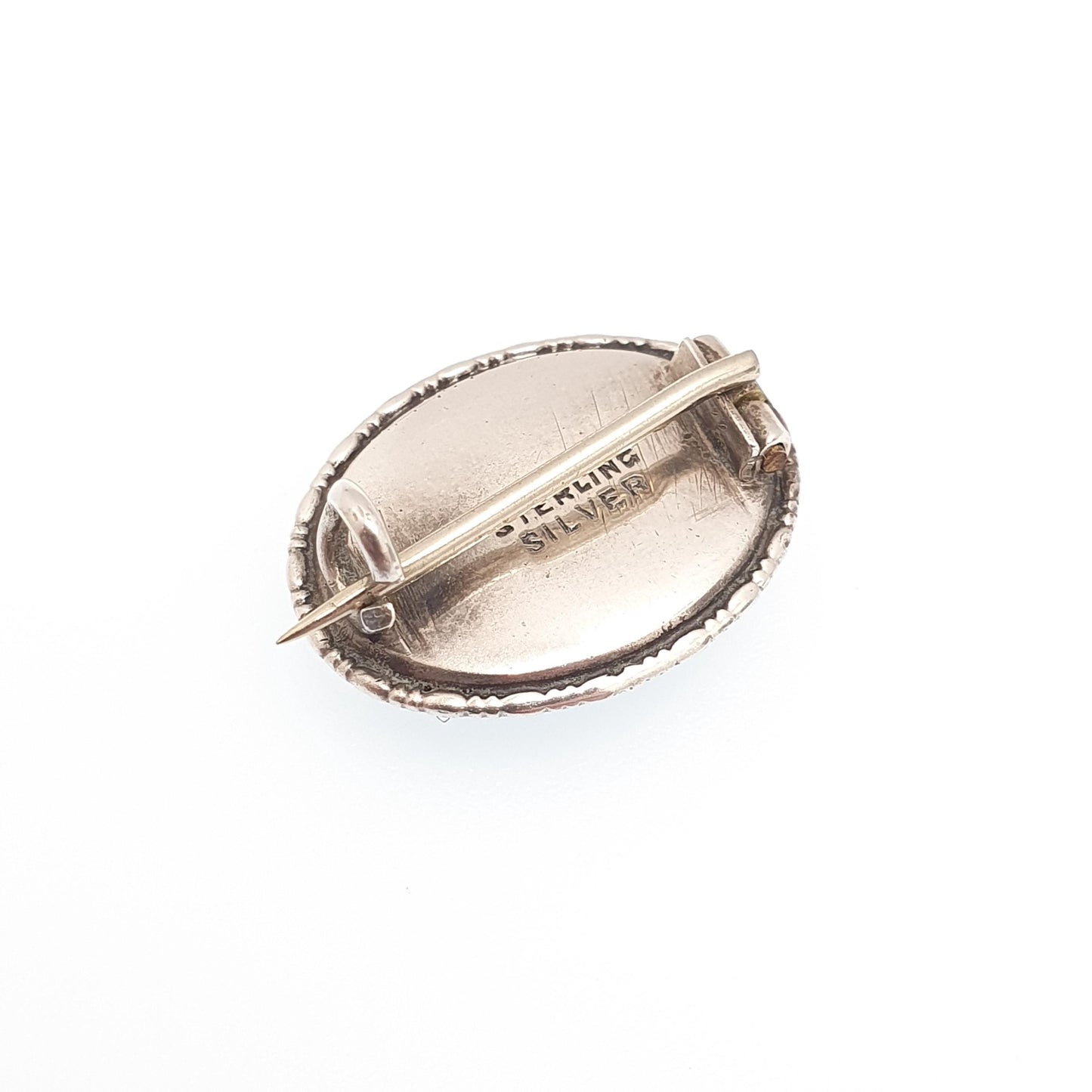 Antique Sterling Silver Butterfly Wing Brooch Oval Art Deco Morhpo Blue Womens Jewelry Handmade 1920s Vintage Insect Jewellery