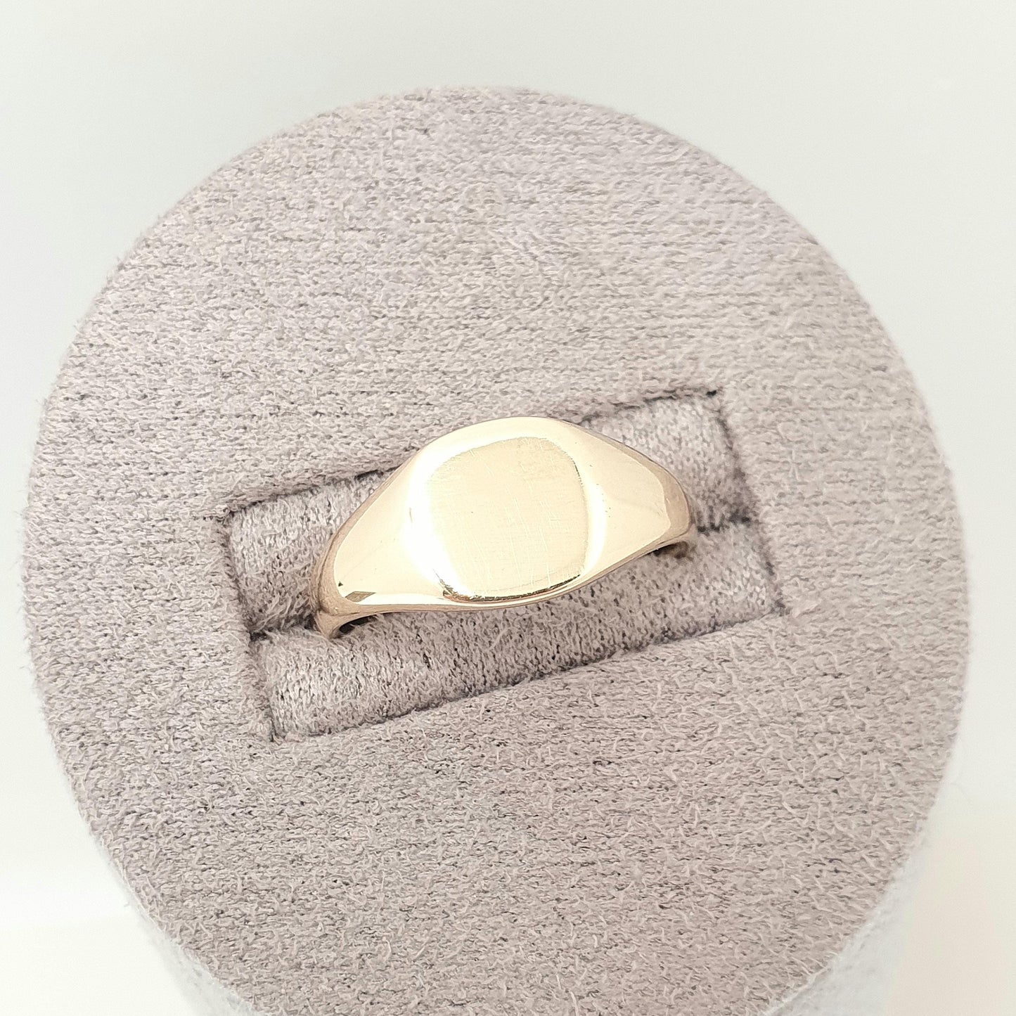 Vintage 9ct Gold Square Signet Ring Solid 9k 375 9kt Plain Smooth Retro Hallmark Chunky Large Big Mens Womens Jewelry Jewellery