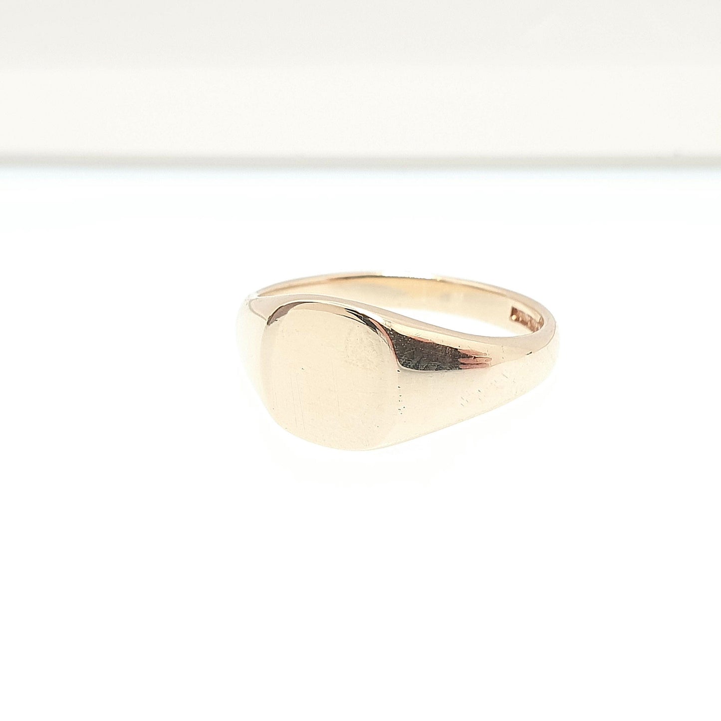 Vintage 9ct Gold Square Signet Ring Solid 9k 375 9kt Plain Smooth Retro Hallmark Chunky Large Big Mens Womens Jewelry Jewellery