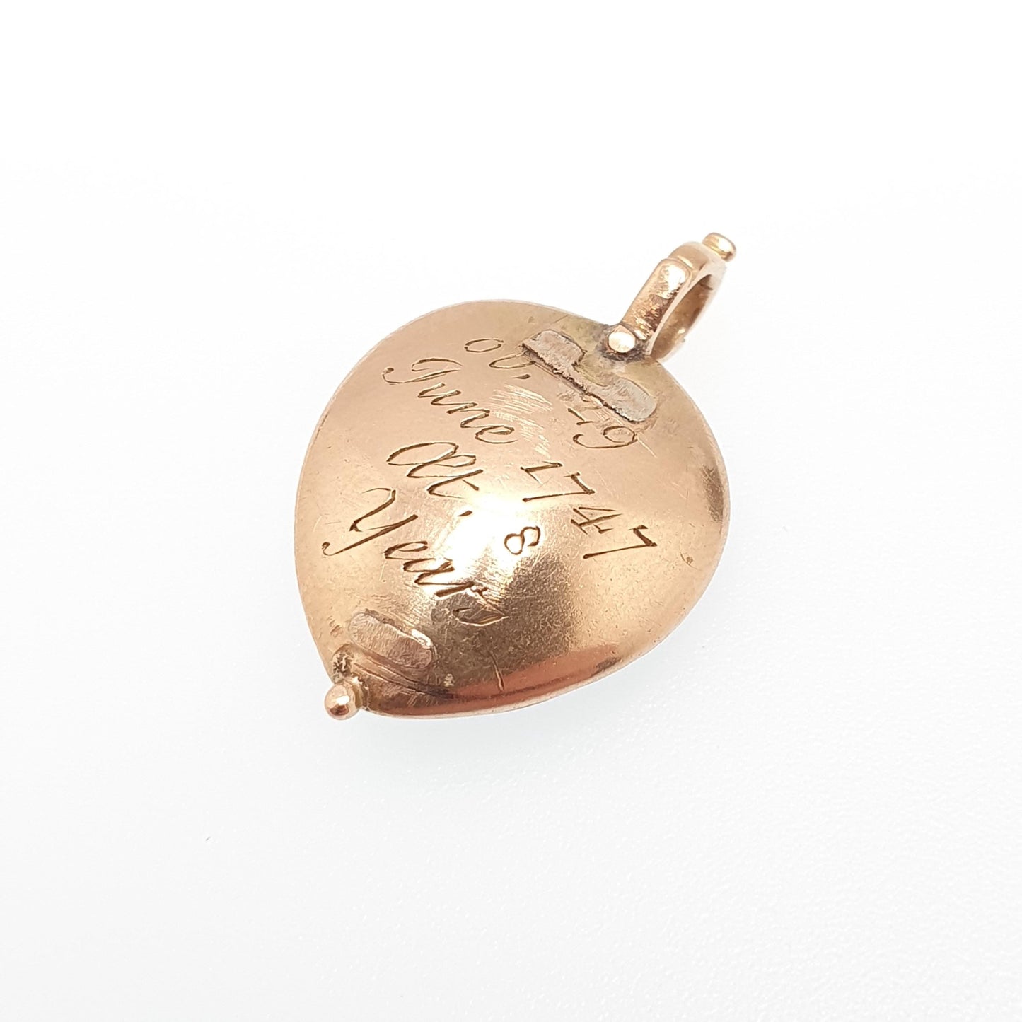 Antique Georgian 18ct Gold Rock Crystal Necklace Pendant 1747 George II 2nd Mourning Hair Rose Pear Cut Solid 18k Vintage Jewellery Jewelry