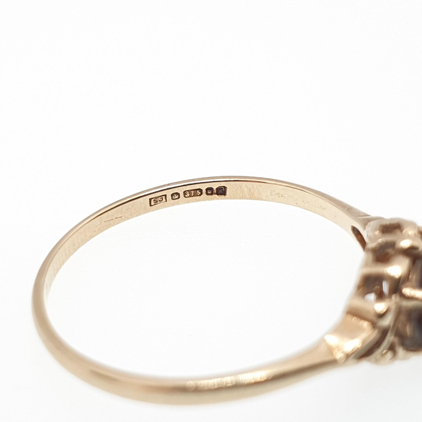 Vintage 9k 9ct Gold Smoky Quartz Ring Oval Cut Solid 375 1991 Hallmark Smokey Gemstone Fine Retro 9kt Estate Womens Jewelry Jewellery