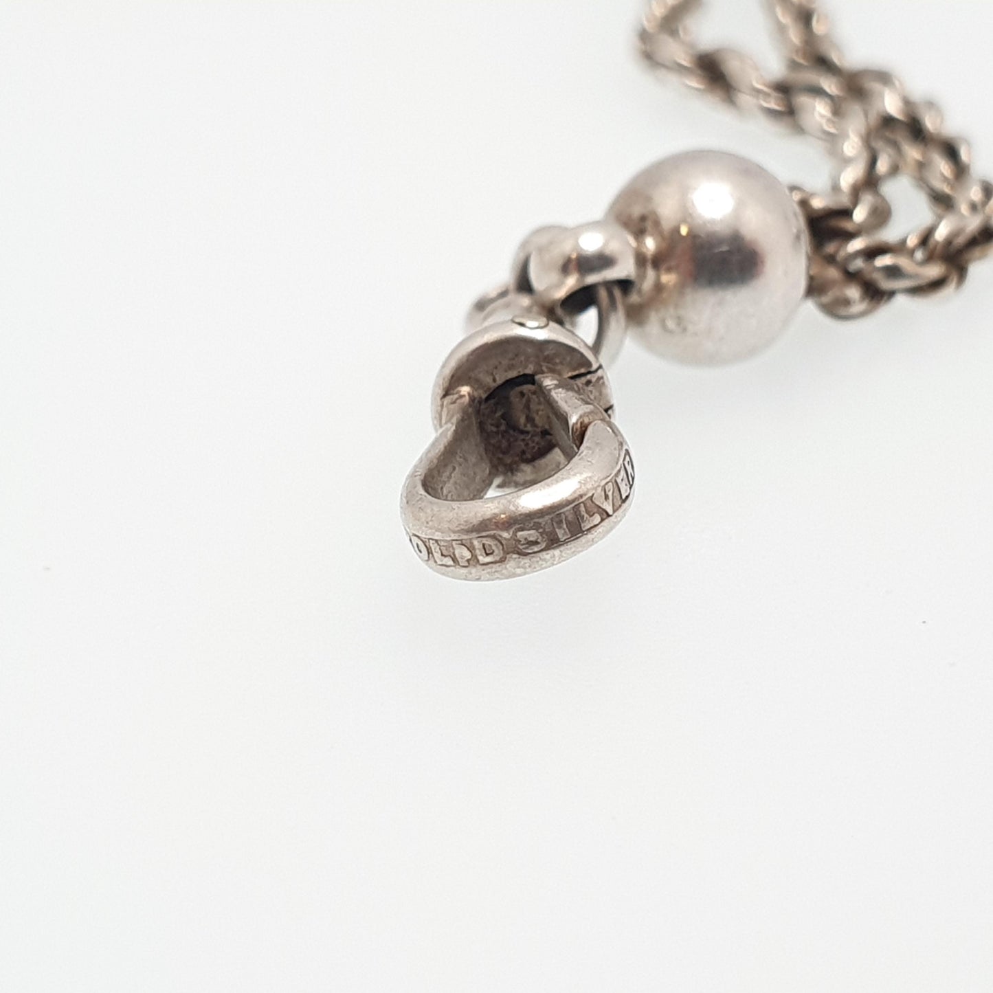 Antique Solid Silver Albertina Bracelet Victorian Kite Spacer Rope Link Engraved Chain 9.70g 20.5cm Vintage Gift Womens Jewelry Jewellery