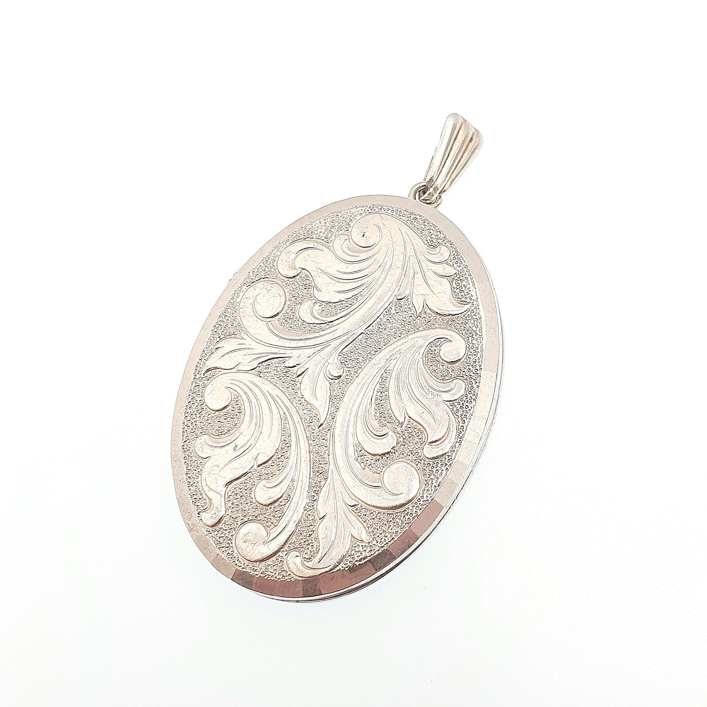 Vintage GEORG JENSEN Sterling Silver Locket Very Large Big 1969 Hallmark Engraved Necklace Pendant Picture Photo Womens Jewelry Jewellery