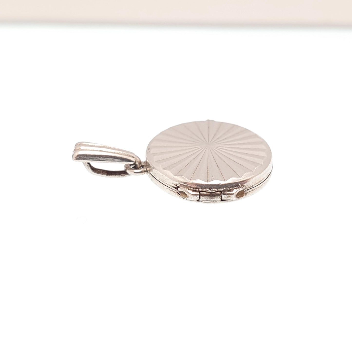 Vintage GEORG JENSEN Sterling Silver Locket Gyroscope Round Circle Necklace Small Pendant Hallmark Cute Picture Photo Jewelry Jewellery