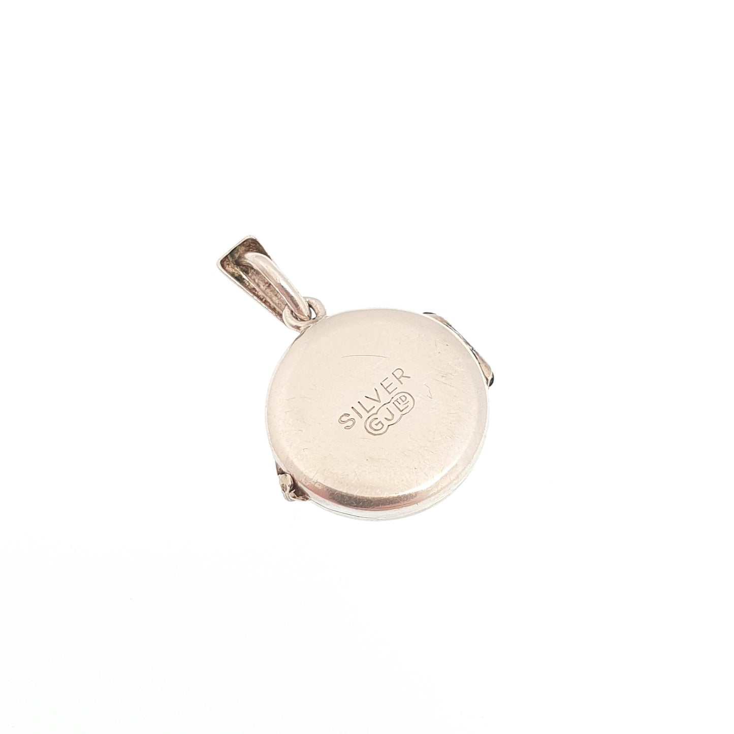 Vintage GEORG JENSEN Sterling Silver Locket Gyroscope Round Circle Necklace Small Pendant Hallmark Cute Picture Photo Jewelry Jewellery