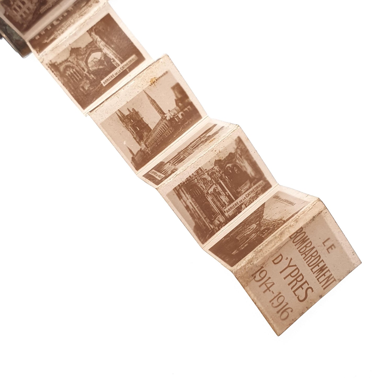 RESERVED/SOLD DON Antique Souvenir Locket Le Bombardment D Ypres Photo Photograph The Bombardment WWI World War 1 1914 - 1916