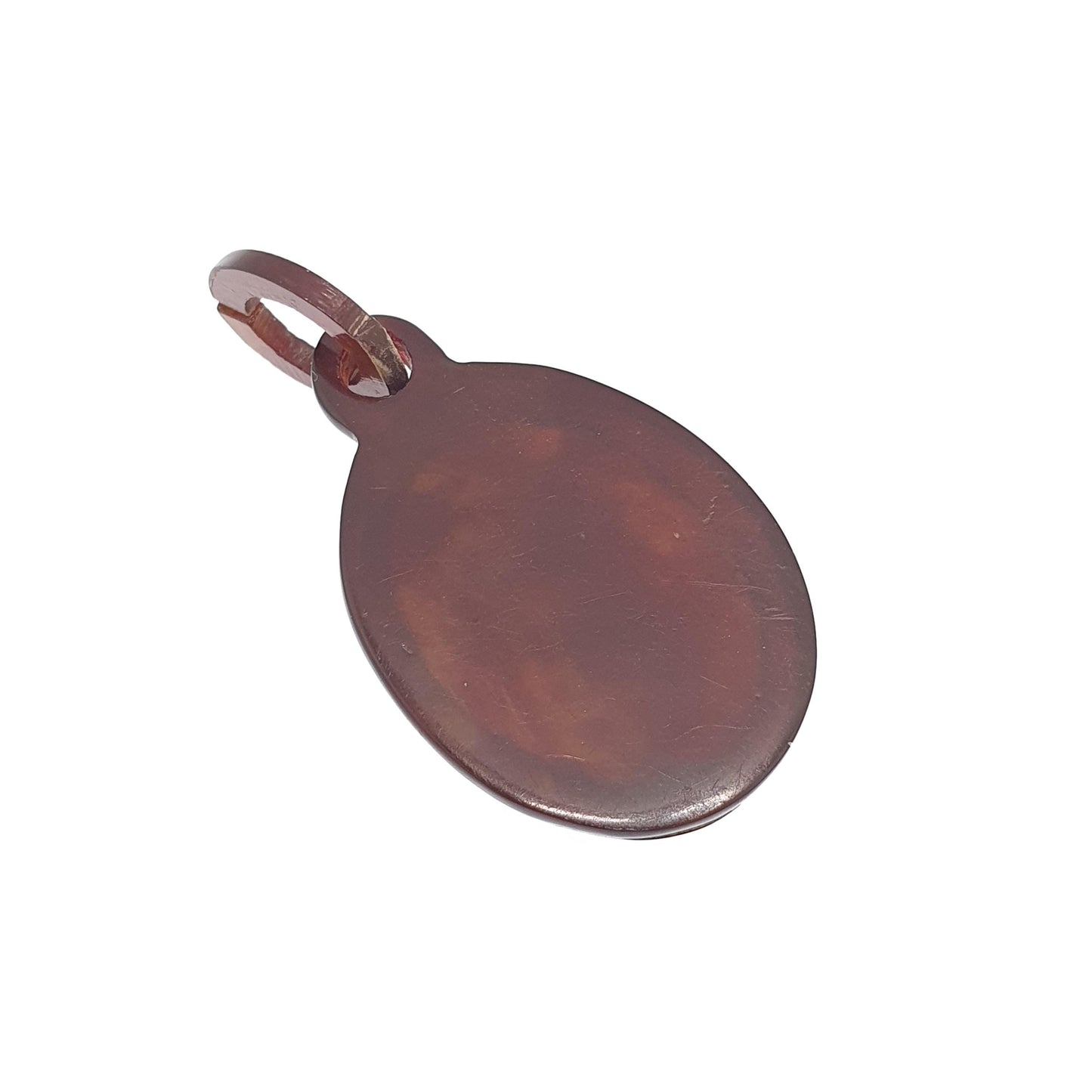 Antique Cameo Necklace Pendant Faux Tortoise Shell Early Plastic Hand Carved Handmade Italian Vintage Womens Jewelry Jewellery