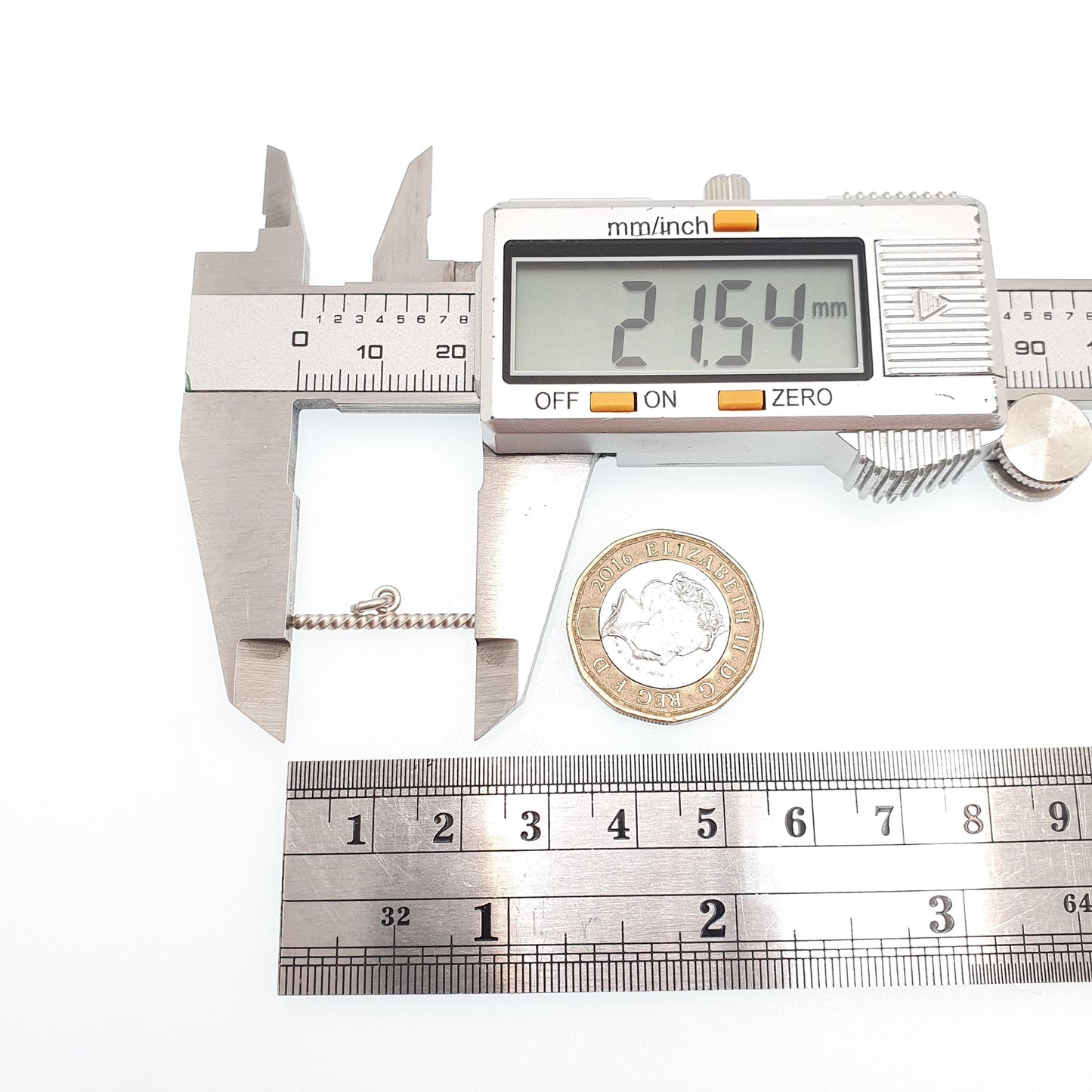 Antique Solid Silver T Bar Pendant Fob Victorian Necklace Albertina Chain Pocket Watch Charm 1800s Plain Vintage Womens Jewelry Jewellery