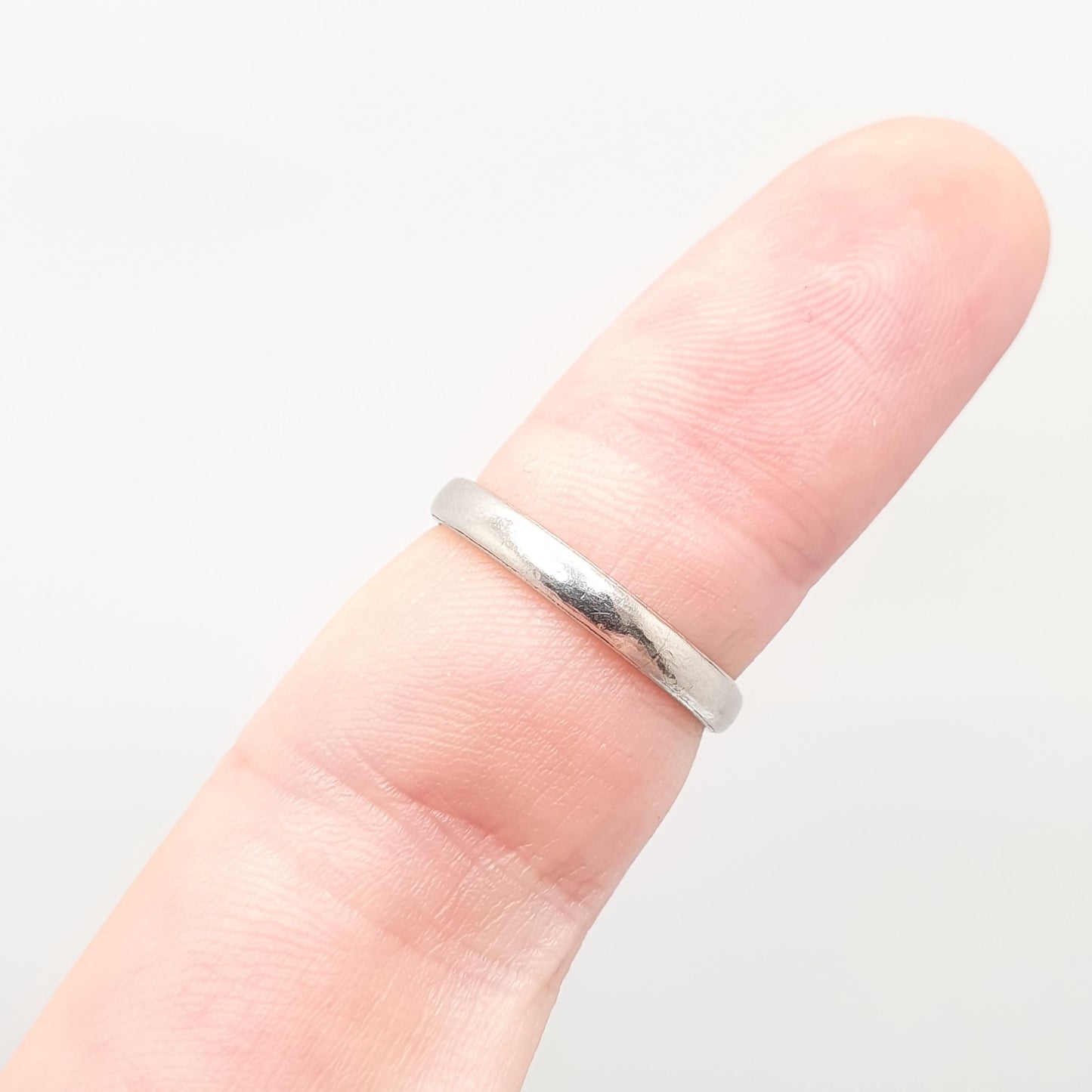 Antique Art Deco Platinum Band Ring Wedding Bands Solid Platinum 1920s Genuine Vintage Full Band Mens Womens Jewellery Jewelry