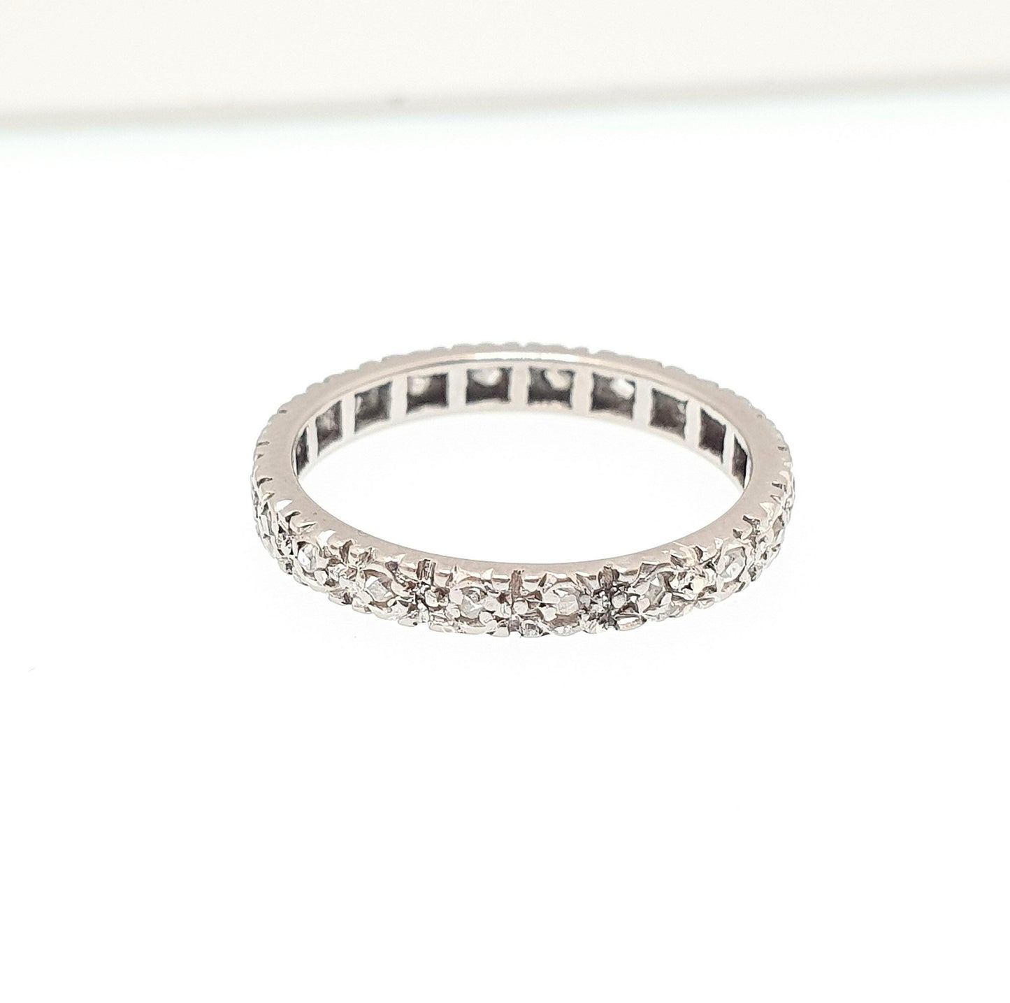 Antique 18ct Gold Diamond Ring Full Eternity Art Deco Solid 18k 750 1920s Vintage Wedding Vintage Band Womens Engagement Jewelry Jewellery