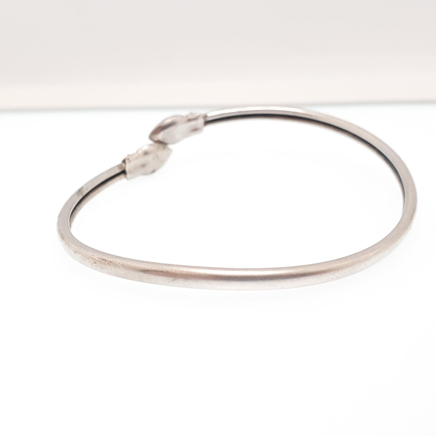 Antique Victorian Solid Silver Bangle Bypass Crossover Bracelet Serpent Snake Style 1800s Fine Estate Rare Vintage Jewelry Jewellery