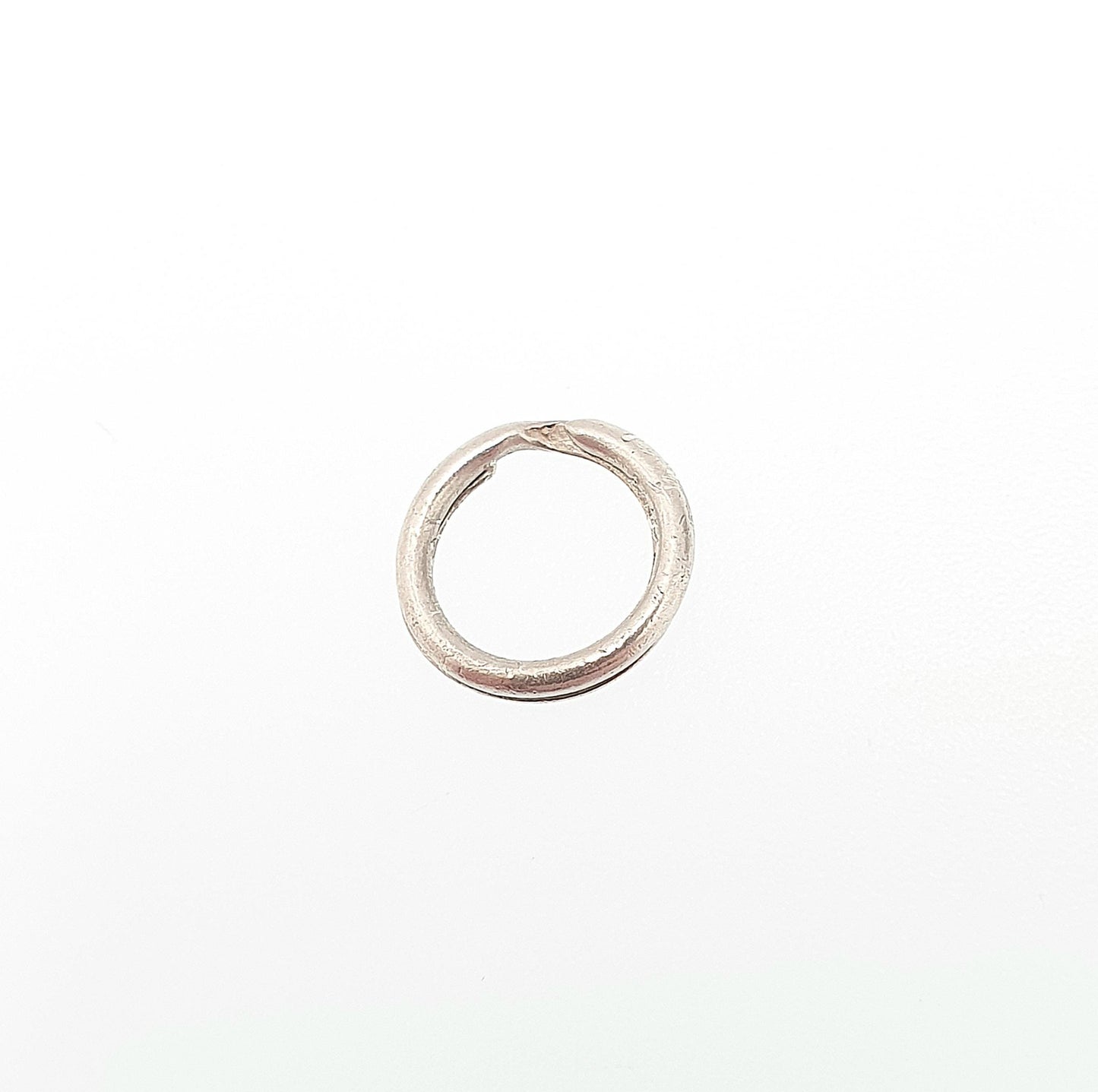 Antique Solid Silver Split Ring Victorian Genuine 1800s 10.1mm Plain Smooth Authentic Vintage Jewelry Fastenings Jewellery Findings