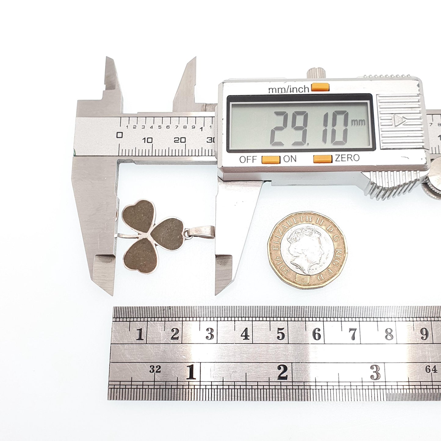 Vintage Sterling Silver Connemara Marble Clover Pendant Necklace 925 Shamrock Irish Lucky Irish Good Luck Retro Jewelry Jewellery