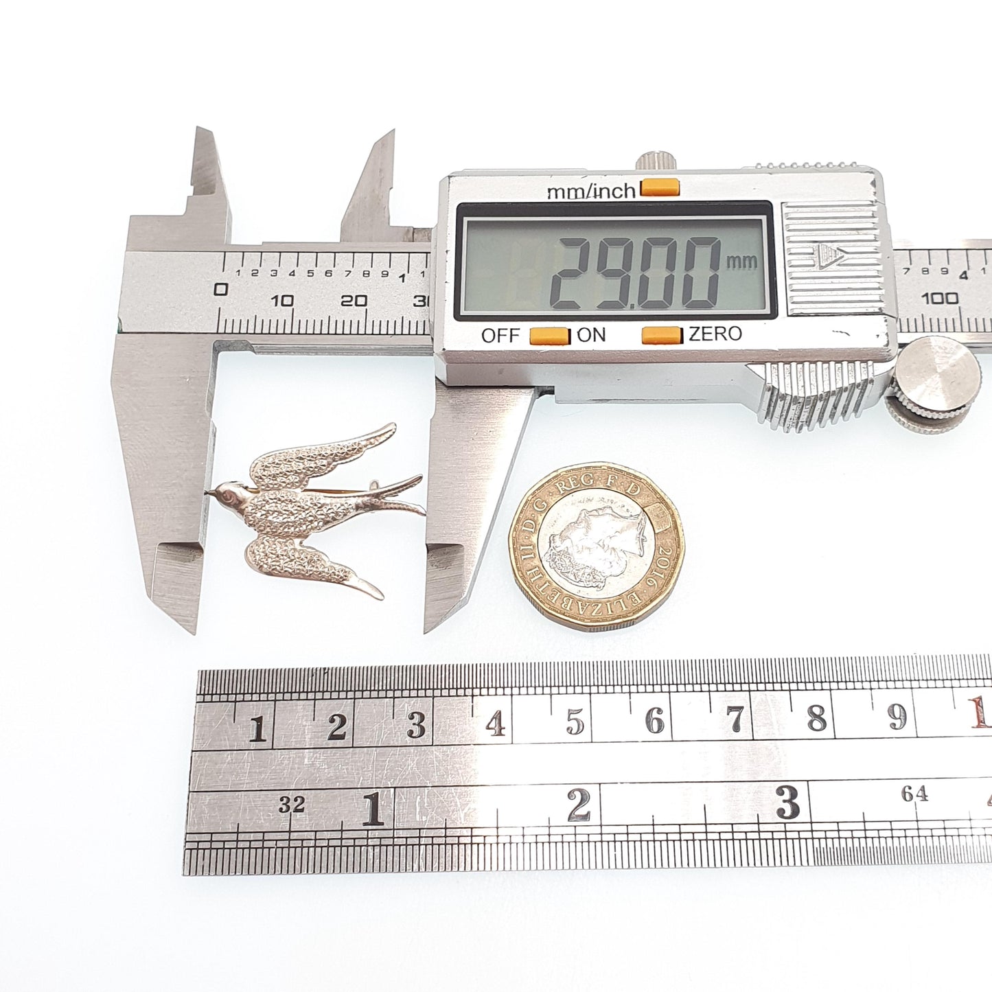 Antique Solid Silver Swallow Bird Brooch Victorian Sweetheart Pastry Cutter Birds Cute Swallow Swift Gift Rare Pin Vintage Jewelry Jewellery