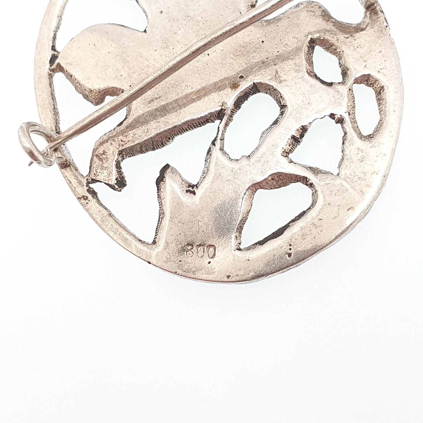 Antique George & Dragon Solid Silver Brooch Early Victorian Possibly Georgian St George Horse Knight Rare Unique Jewelry Womens Jewellery