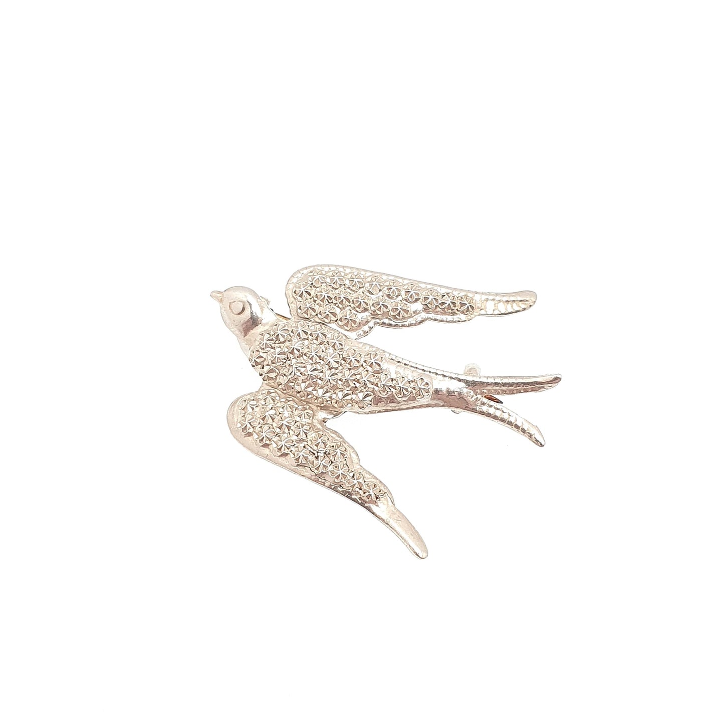 Antique Solid Silver Swallow Bird Brooch Victorian Sweetheart Pastry Cutter Birds Cute Swallow Swift Gift Rare Pin Vintage Jewelry Jewellery