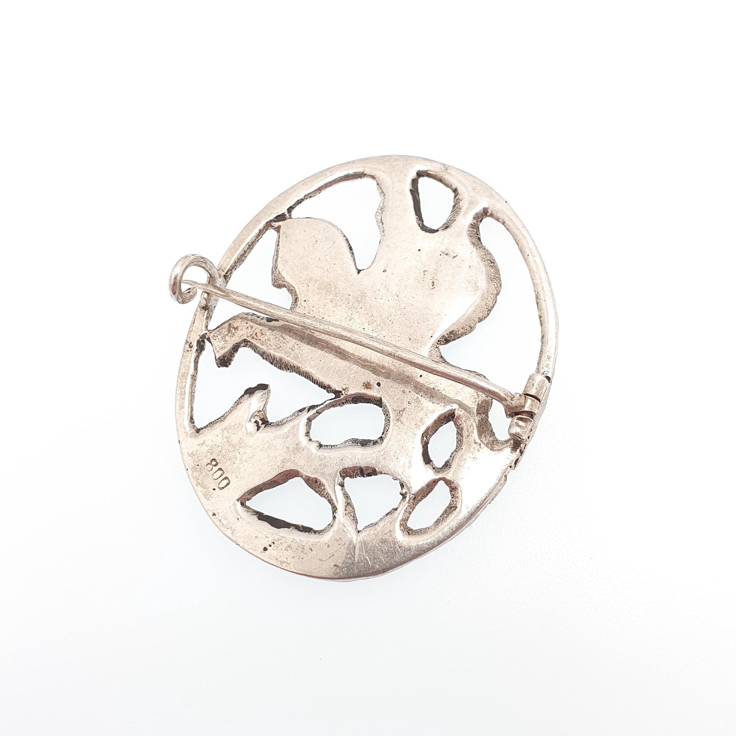 Antique George & Dragon Solid Silver Brooch Early Victorian Possibly Georgian St George Horse Knight Rare Unique Jewelry Womens Jewellery
