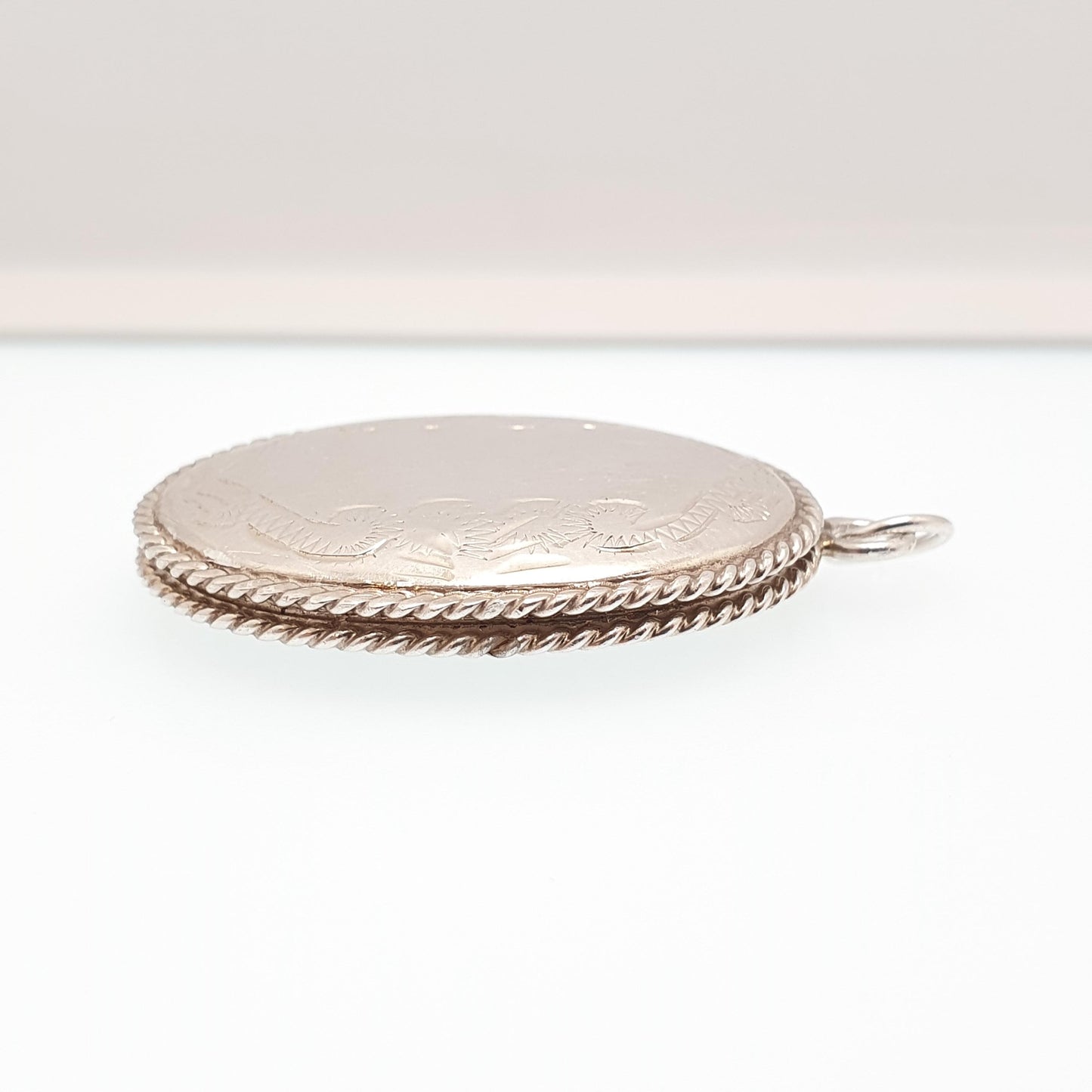 Vintage Sterling Silver Locket Oval 1994 Hallmark Pendant Necklace Large Big Engraved Retro Fine Solid 925 Jewelry Womens Jewellery