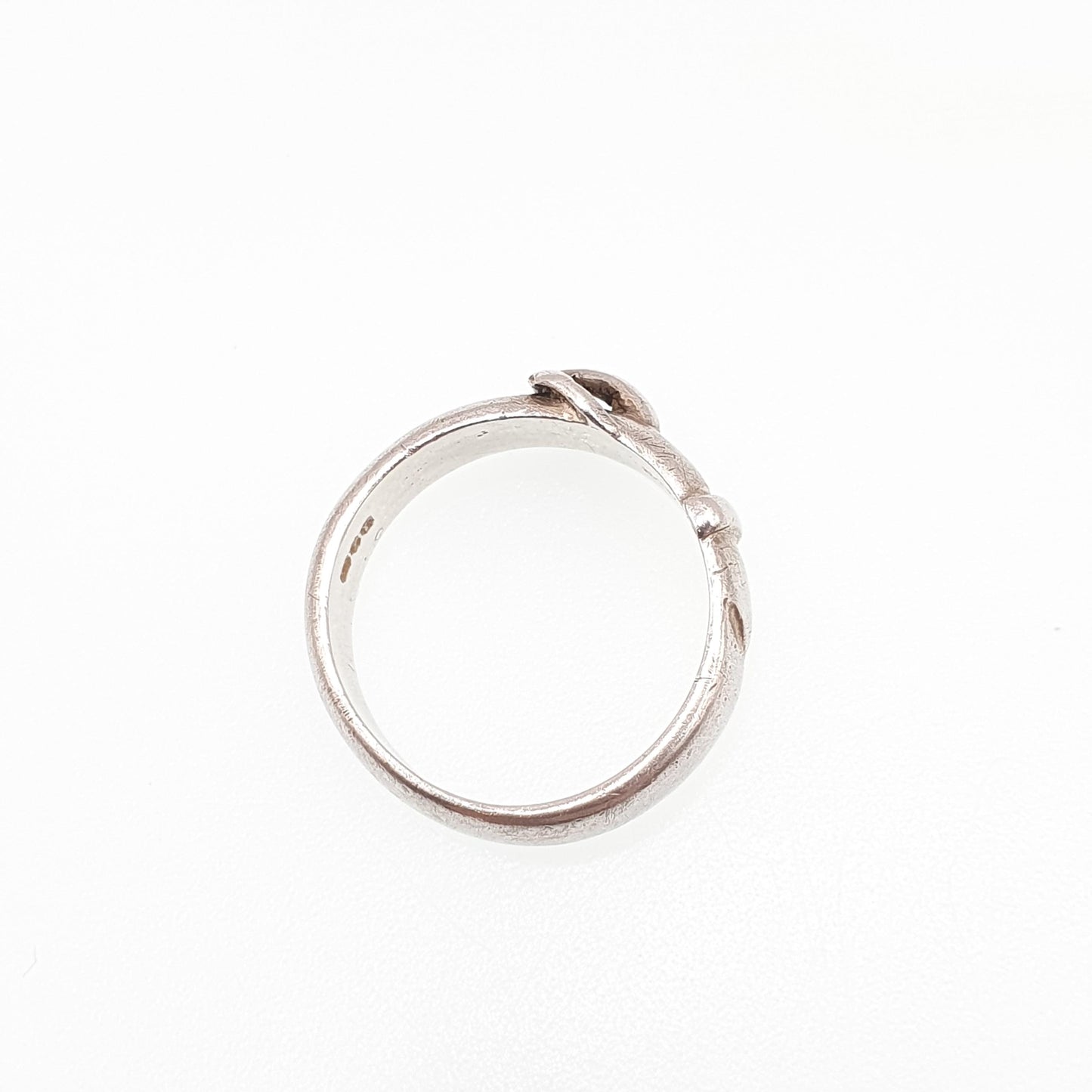 Vintage Sterling Silver Belt Buckle Thick Band Ring Chunky 1978 Solid 925 Victorian Revival Unisex Womens Mens Jewelry Jewellery UKM.5 US6.5