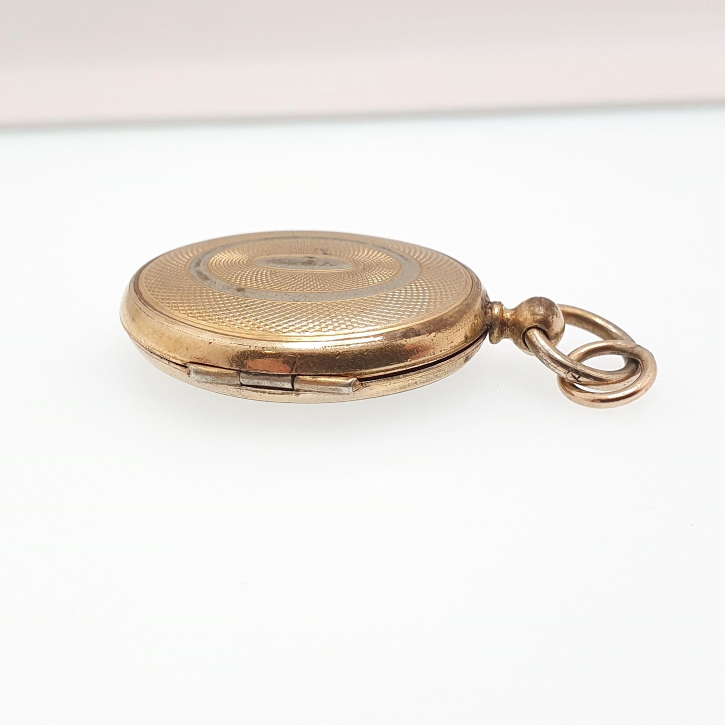Antique Victorian Rolled Gold Locket Necklace Pendant Gold Filled Engine Turned 1800s Oval Vintage Womens Ladies Jewellery Jewelry