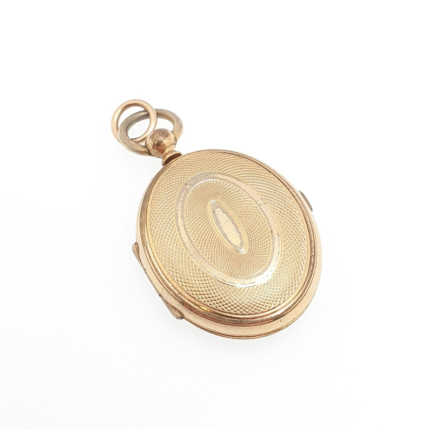Antique Victorian Rolled Gold Locket Necklace Pendant Gold Filled Engine Turned 1800s Oval Vintage Womens Ladies Jewellery Jewelry